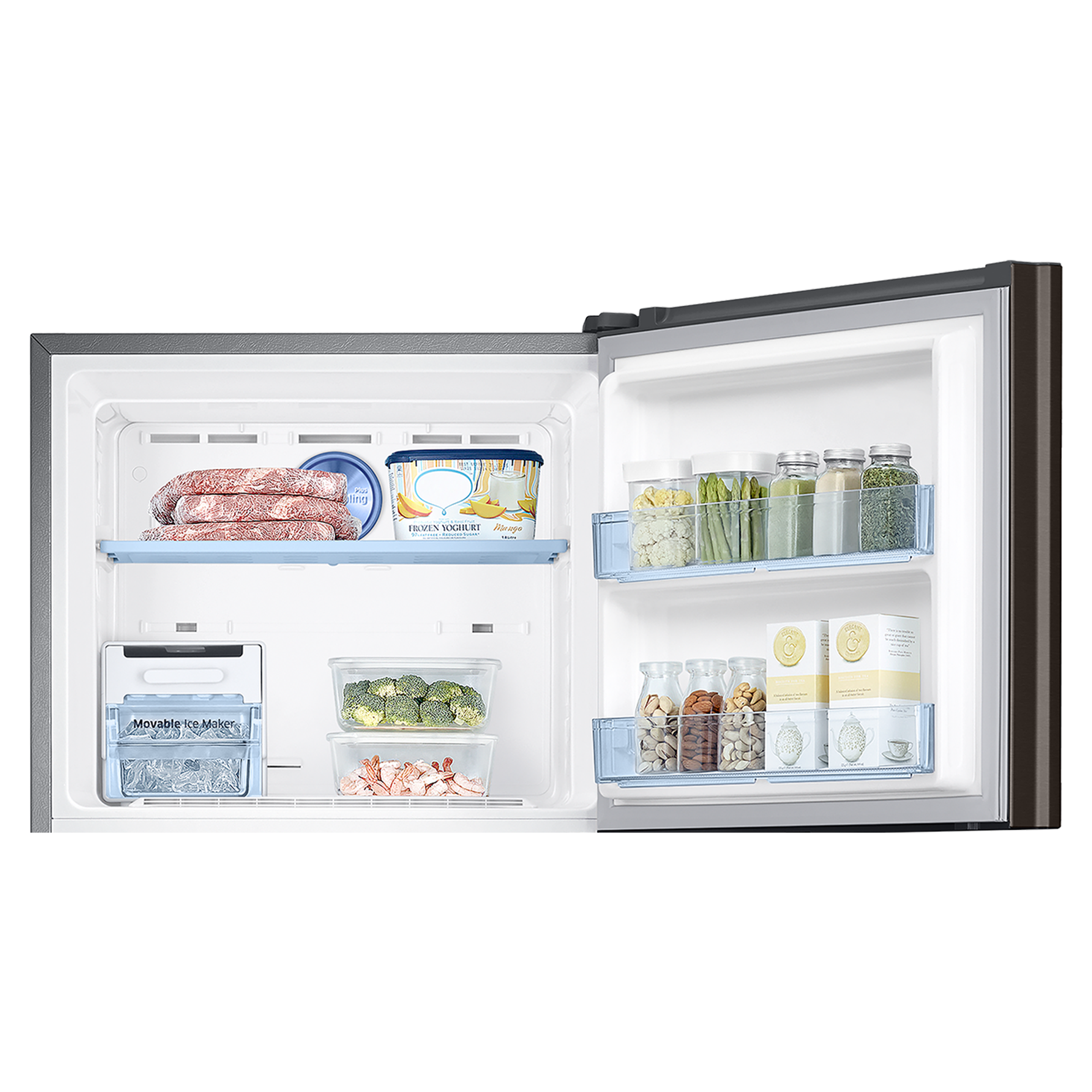 SAMSUNG 355 Litres 2 Star Frost Free Double Door Convertible Refrigerator with Twin Cooling Plus (RT39C5C32DX/HL, Black Inox)_8