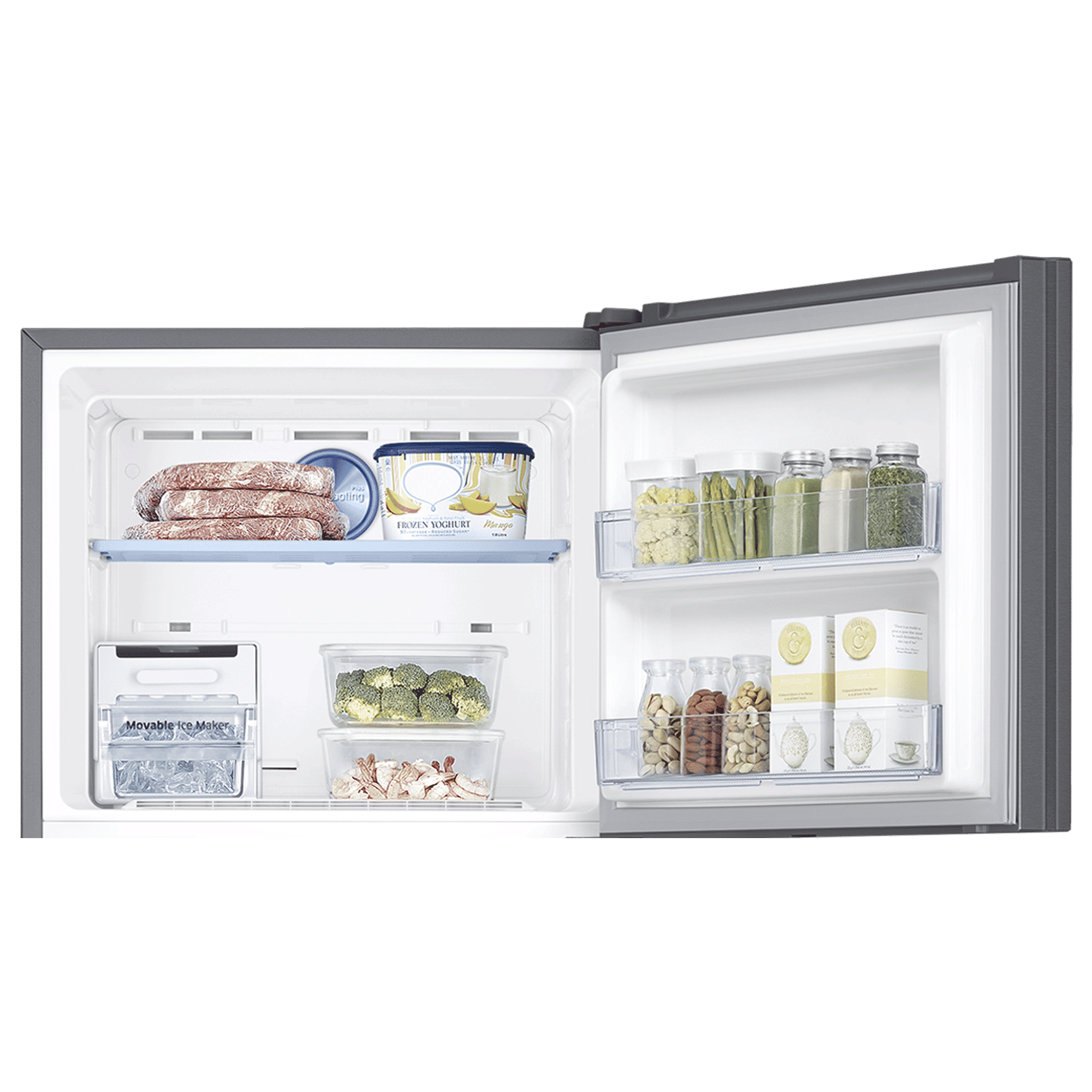 SAMSUNG 385 Litres 2 Star Frost Free Double Door Convertible Refrigerator with Deodorizer (RT42C5532S9/HL, Refined Inox)_11