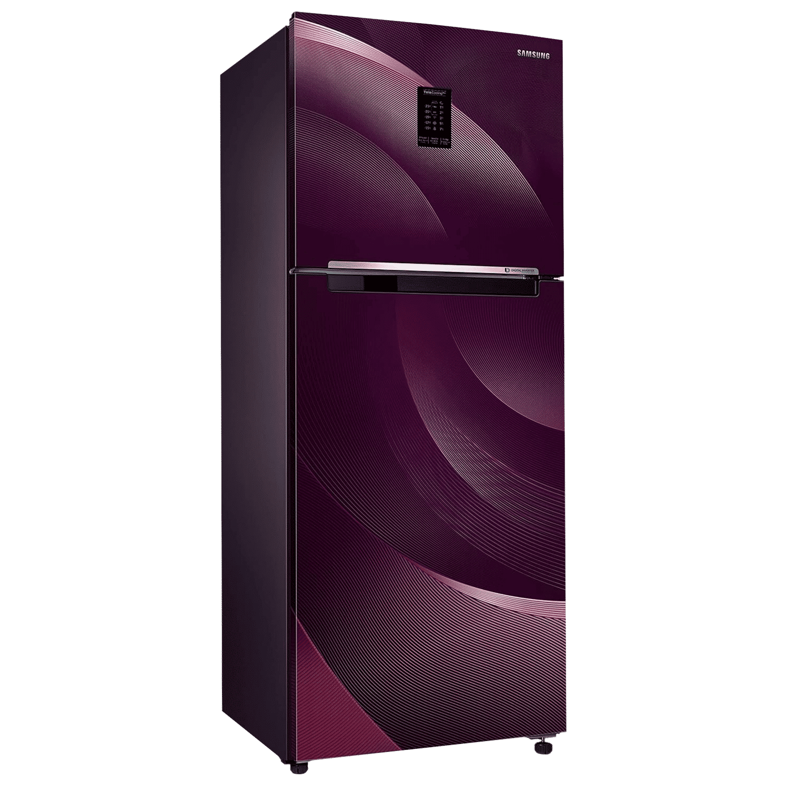SAMSUNG 301 Litres 2 Star Frost Free Double Door Convertible Refrigerator with Deodorizing Filter (RT34C45224R/HL, Rythmic Twirl Red)_10
