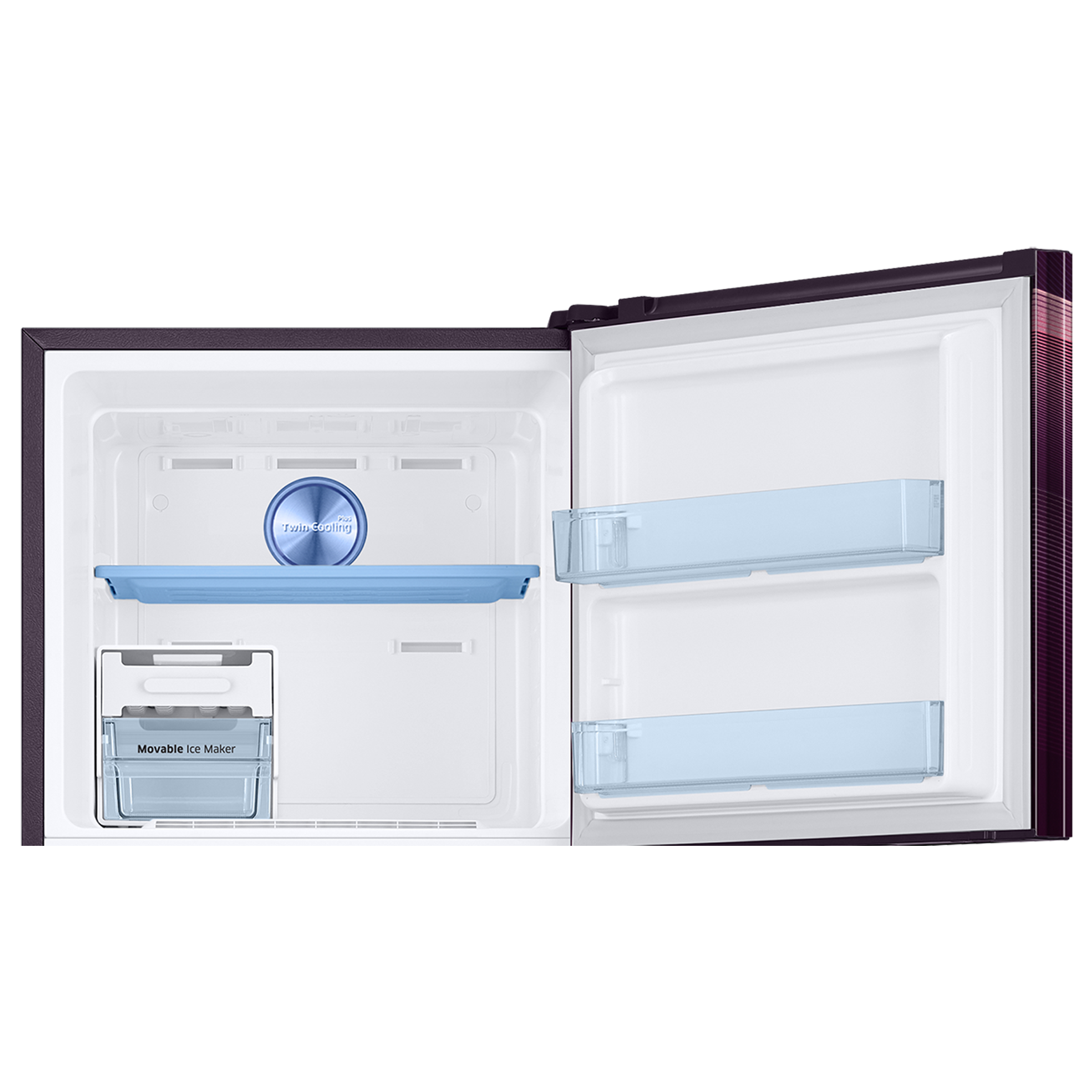 SAMSUNG 301 Litres 2 Star Frost Free Double Door Convertible Refrigerator with Deodorizing Filter (RT34C45224R/HL, Rythmic Twirl Red)_8