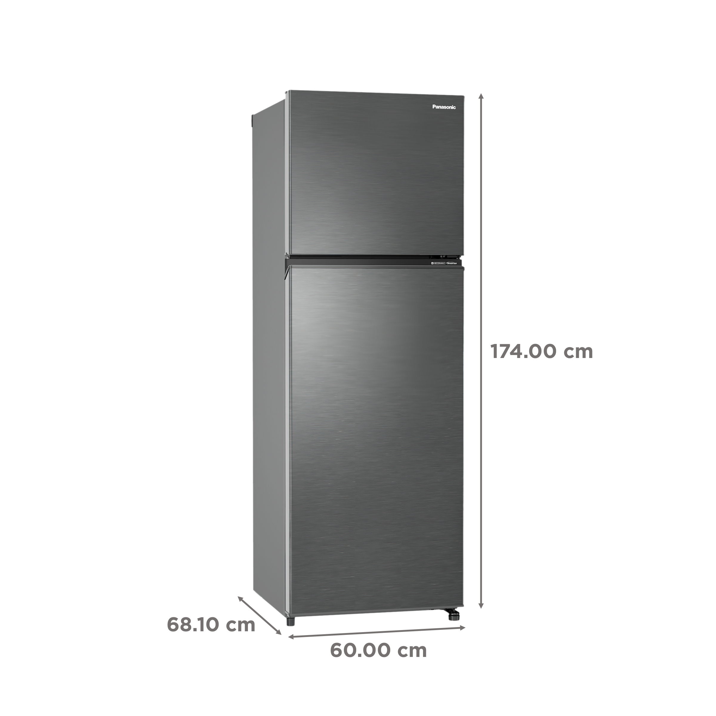 Panasonic Prime  304 Litres 3 Star Frost Free Double Door Convertible Refrigerator with AG Clean Technology (NR-TG357CVHN, Electric Grey)_3