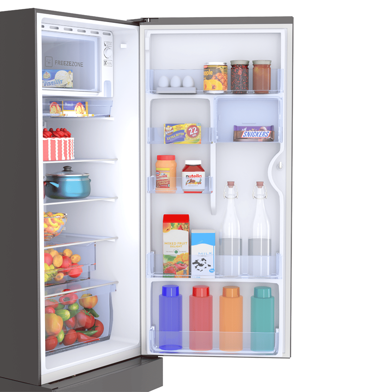 Haier 215 Litres 3 Star Direct Cool Single Door Refrigerator with Base Drawer (HRD-2353PMG-P, Mirror Glass)_9