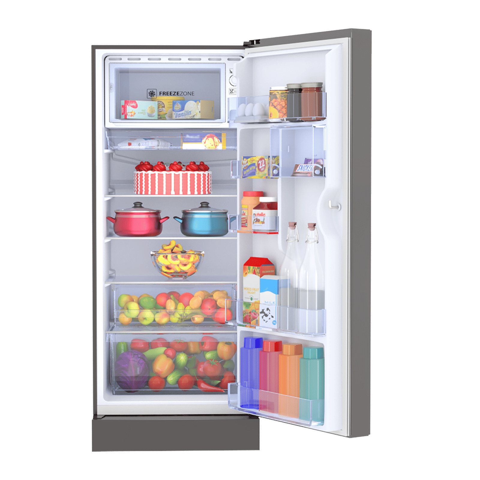 Haier 215 Litres 3 Star Direct Cool Single Door Refrigerator with Base Drawer (HRD-2353PMG-P, Mirror Glass)_5