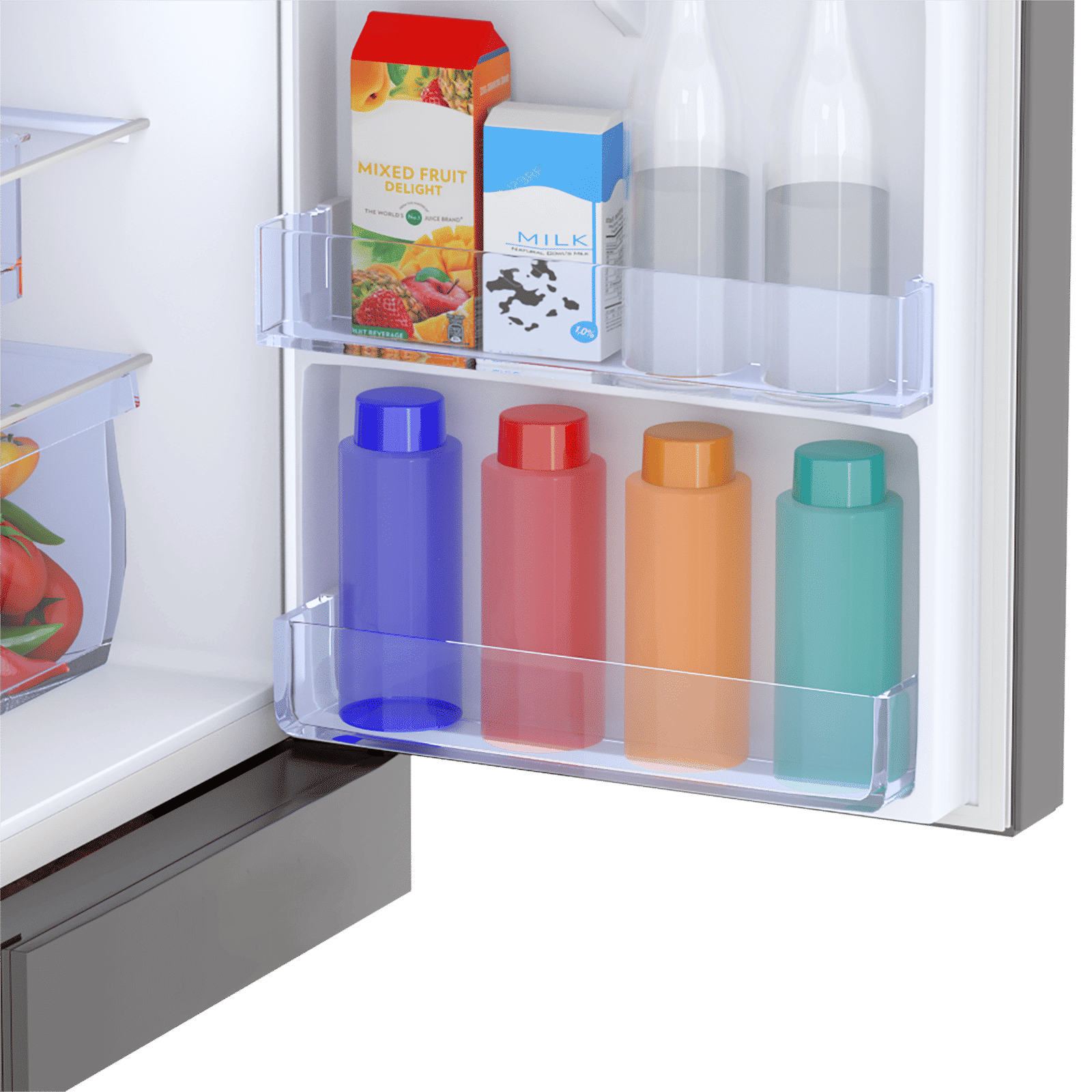 Haier 215 Litres 3 Star Direct Cool Single Door Refrigerator with Base Drawer (HRD-2353PMG-P, Mirror Glass)_6