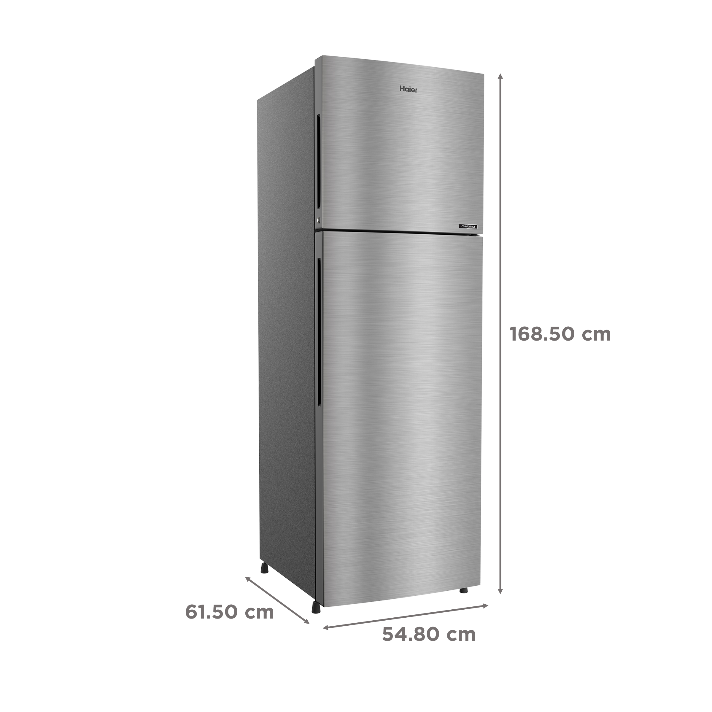 Haier 268 Litres 2 Star Frost Free Double Door Convertible Refrigerator with Turbo Icing (HRF-3182BIS-P, Inox Steel)_3