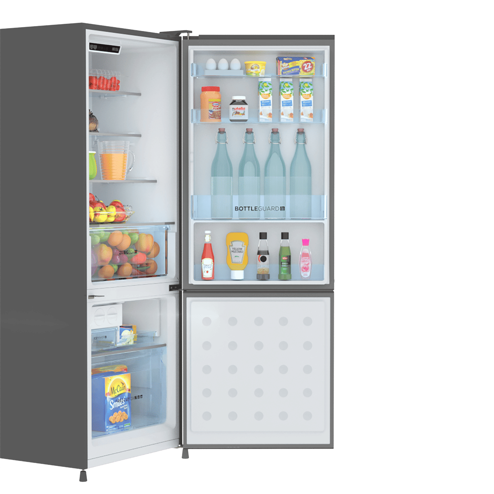 Haier 265 Litres 3 Star Frost Free Double Door Bottom Mount Convertible Refrigerator with Twin Inverter Technology (HRB-3153BIS-P, Inox Steel) Haier 265 Litres 3 Star Frost Free Double Door Bottom Mount Convertible Refrigerator with Twin Inverter Technology (HRB-3153BIS-P, Inox Steel)_9