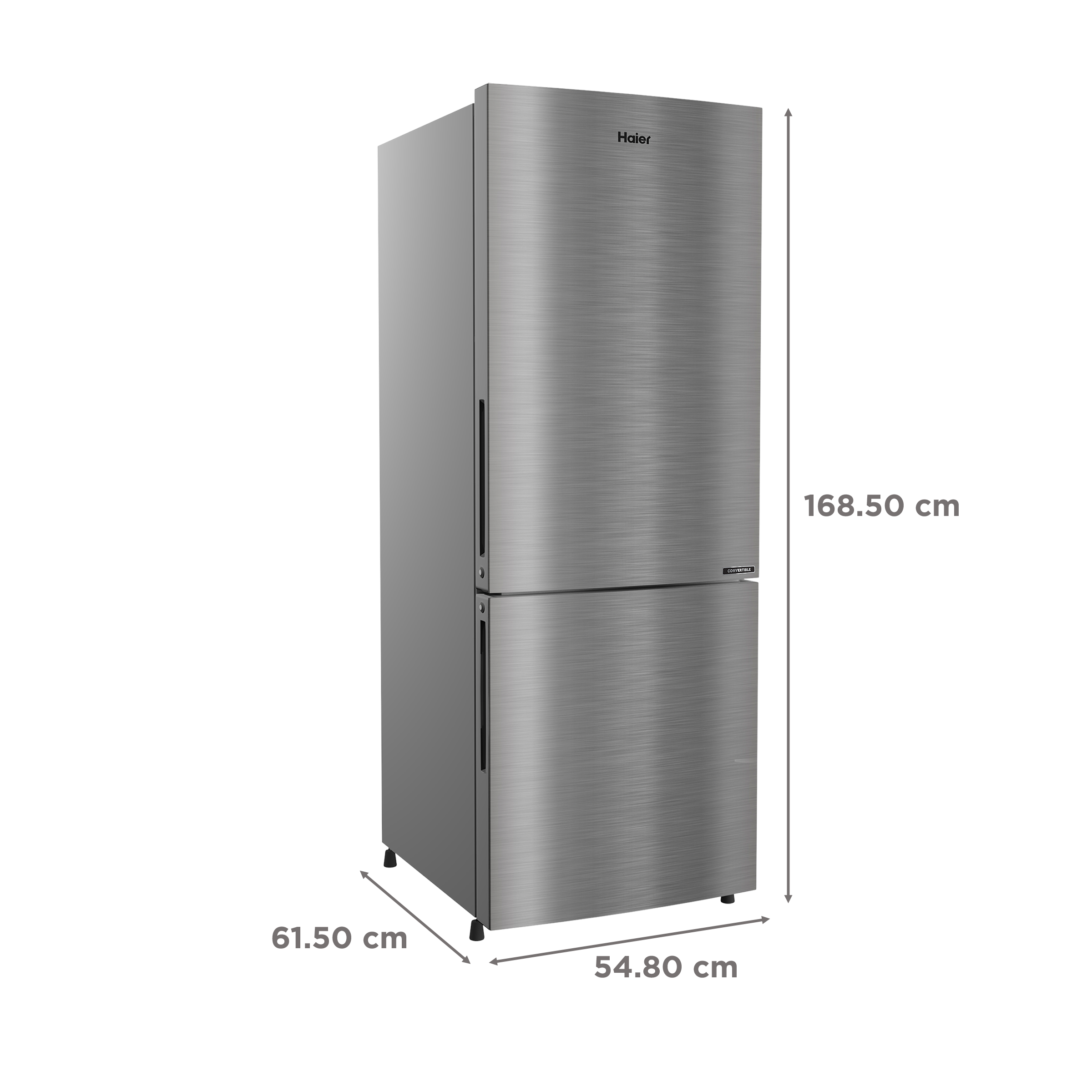 Haier 265 Litres 3 Star Frost Free Double Door Bottom Mount Convertible Refrigerator with Twin Inverter Technology (HRB-3153BIS-P, Inox Steel) Haier 265 Litres 3 Star Frost Free Double Door Bottom Mount Convertible Refrigerator with Twin Inverter Technology (HRB-3153BIS-P, Inox Steel)_3