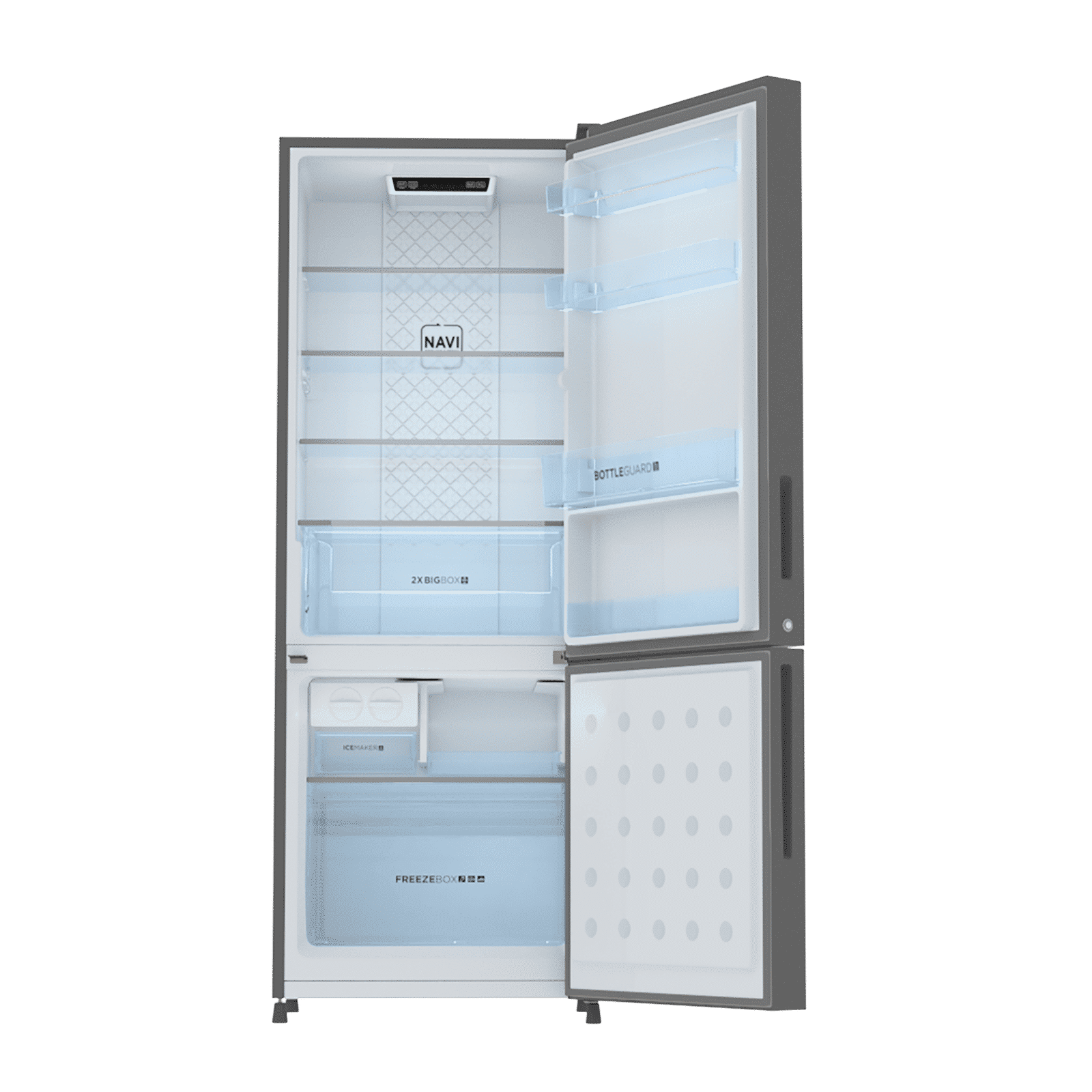 Haier 265 Litres 3 Star Frost Free Double Door Bottom Mount Convertible Refrigerator with Twin Inverter Technology (HRB-3153BIS-P, Inox Steel) Haier 265 Litres 3 Star Frost Free Double Door Bottom Mount Convertible Refrigerator with Twin Inverter Technology (HRB-3153BIS-P, Inox Steel)_6