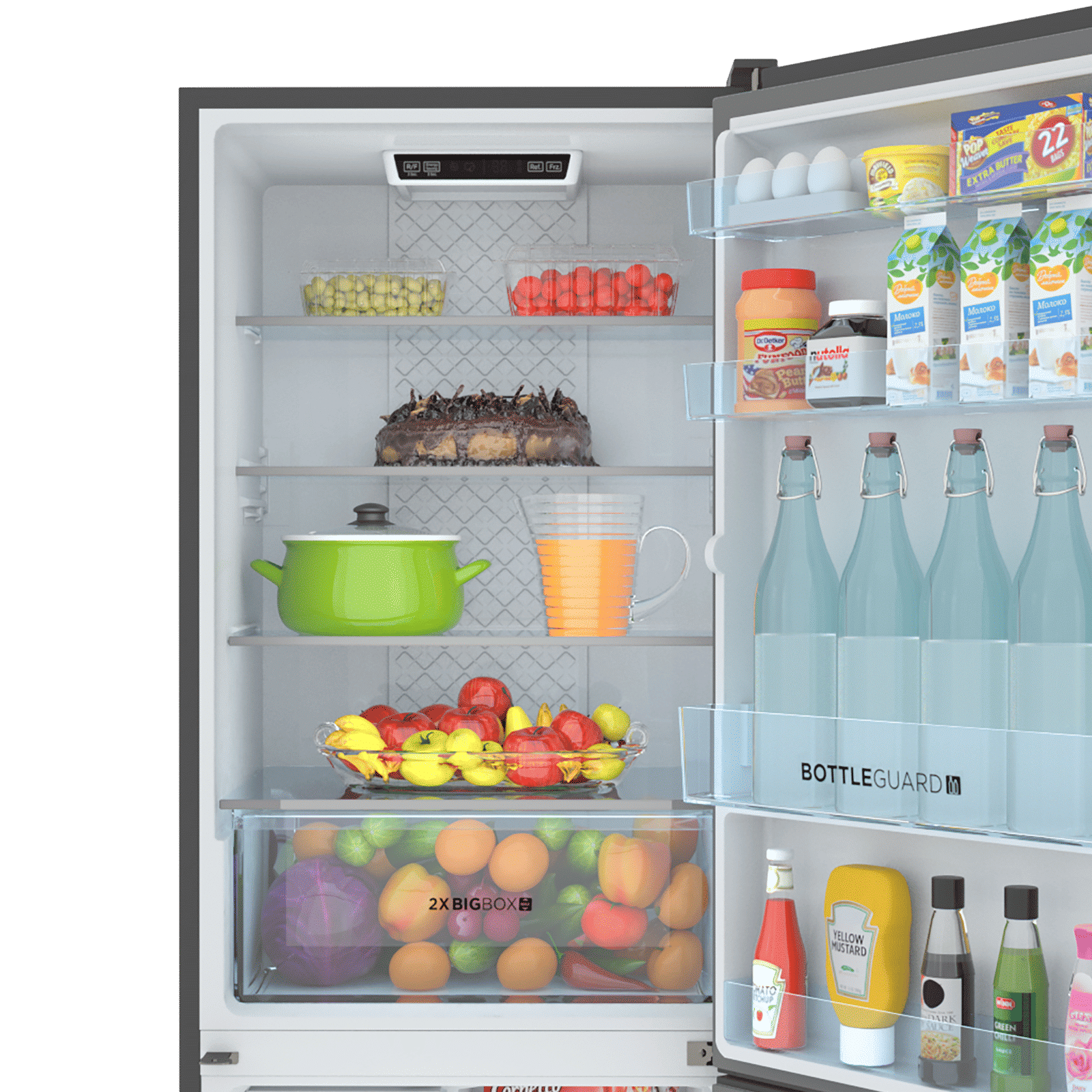 Haier 265 Litres 3 Star Frost Free Double Door Bottom Mount Convertible Refrigerator with Twin Inverter Technology (HRB-3153BIS-P, Inox Steel) Haier 265 Litres 3 Star Frost Free Double Door Bottom Mount Convertible Refrigerator with Twin Inverter Technology (HRB-3153BIS-P, Inox Steel)_7