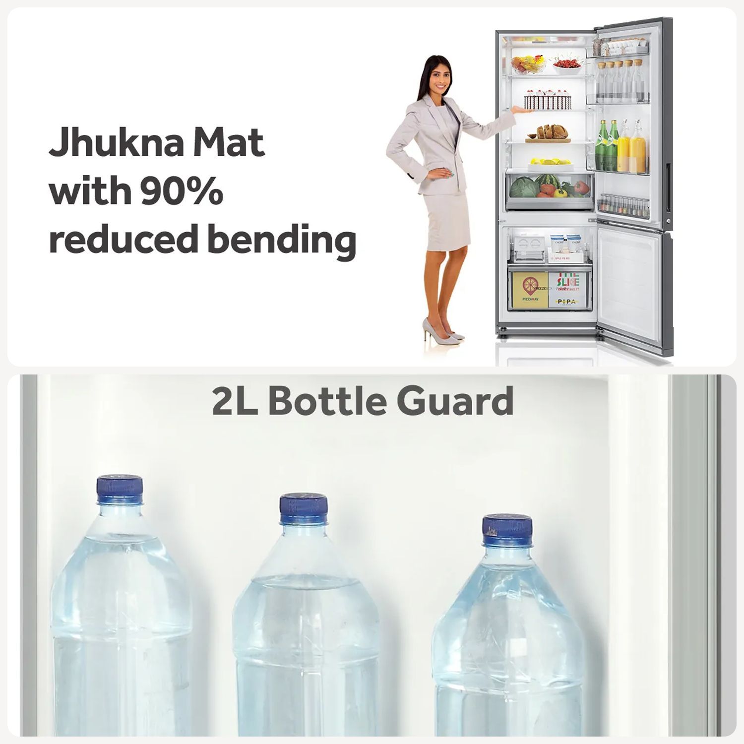 Haier 325 Litres 3 Star Frost Free Double Door Bottom Mount Convertible Refrigerator with Triple Inverter Technology (HRB-3753BBS-P, Brushline Silver)_17