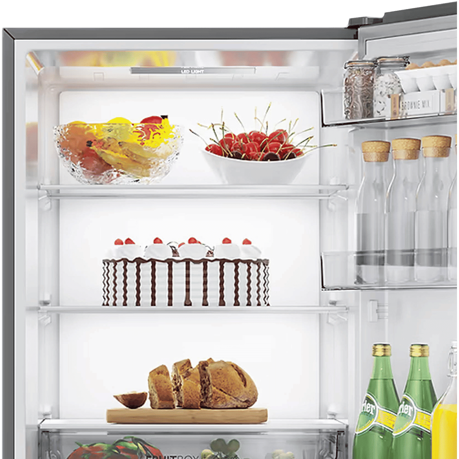 Haier 355 Litres 3 Star Frost Free Double Door Bottom Mount Convertible Refrigerator with Triple Inverter Technology (HRB-4053PKG-P, Black Glass)_7