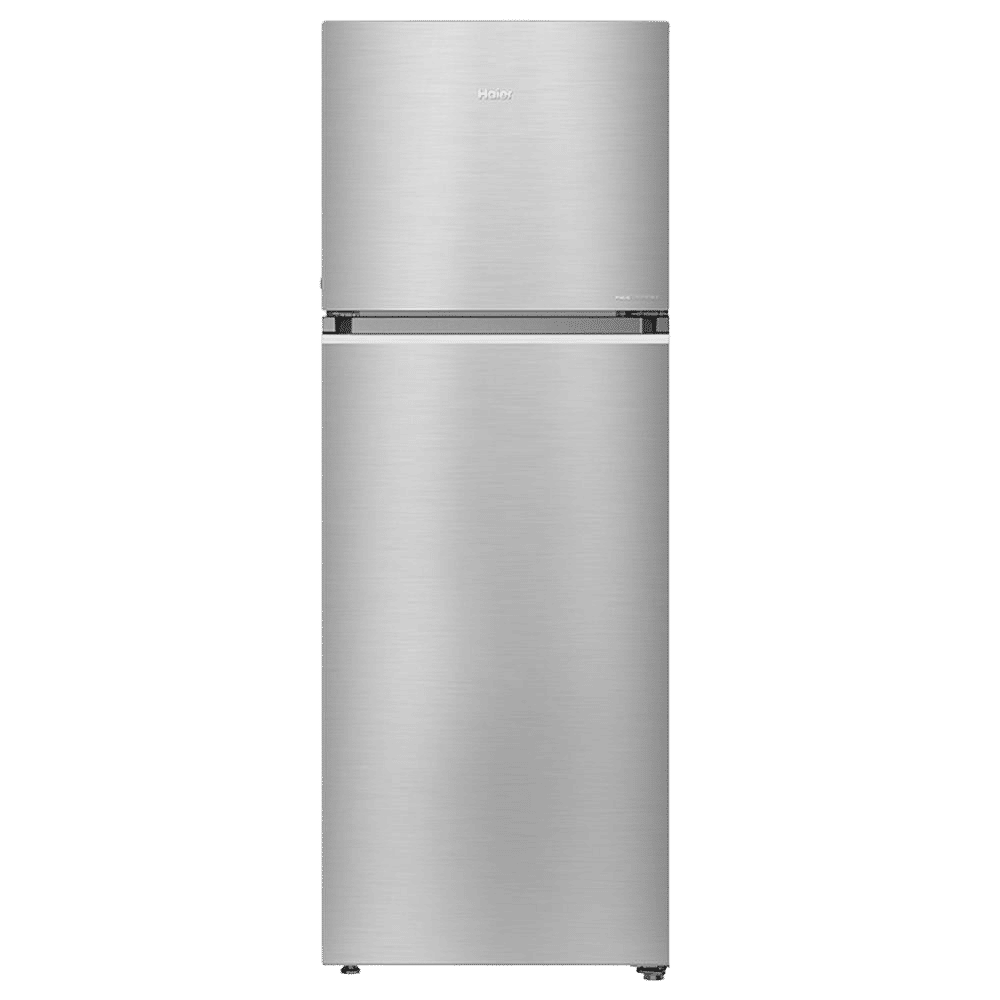 Haier 328 Litres 3 Star Frost Free Double Door Convertible Refrigerator with Triple Inverter Technology (HRF-3783BIS-P, Inox Steel)_1