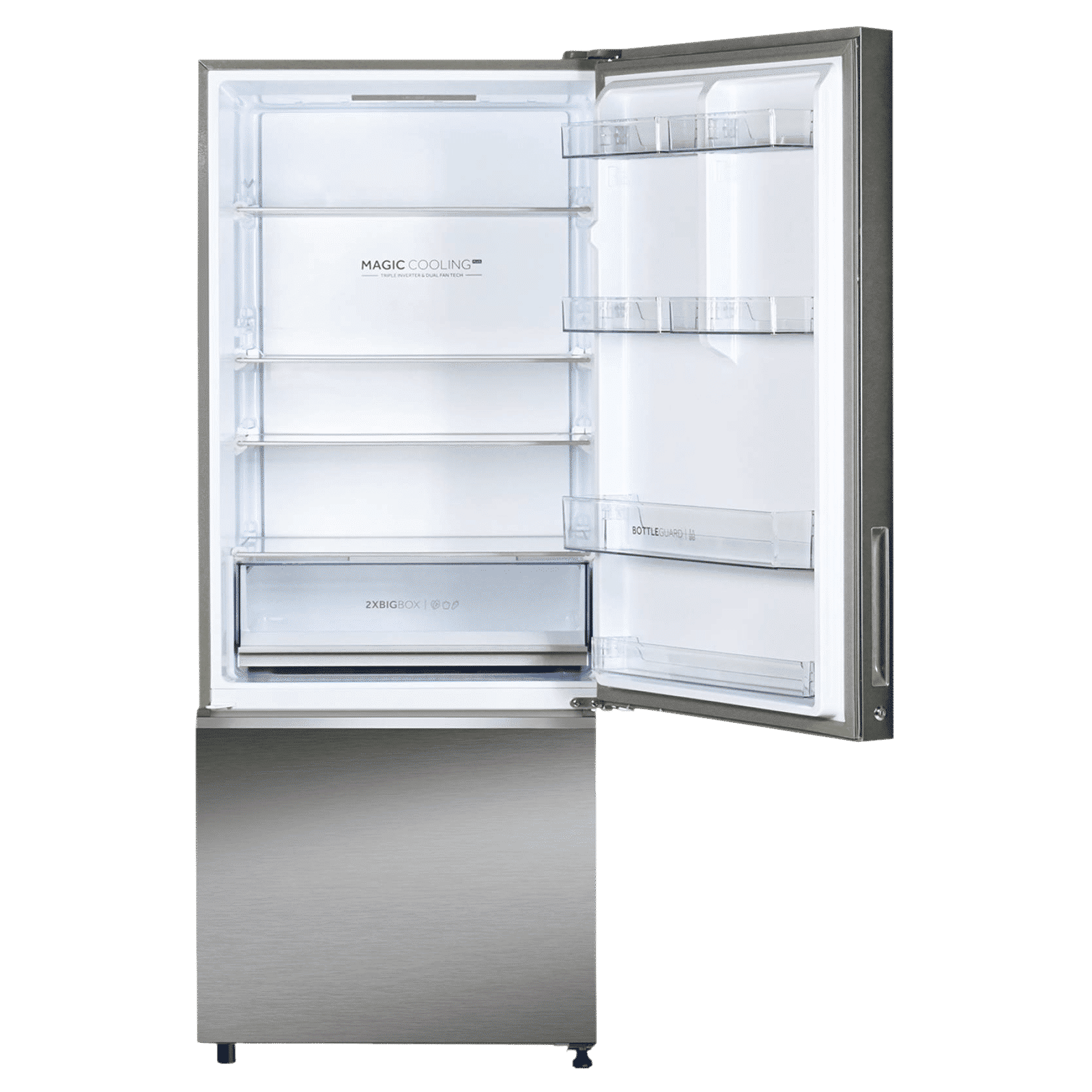 Haier 445 Litres 2 Star Frost Free Double Door Bottom Mount Convertible Refrigerator with Triple Inverter Technology (HRB-4952BIS-P, Inox Steel) Haier 445 Litres 2 Star Frost Free Double Door Bottom Mount Convertible Refrigerator with Triple Inverter Technology (HRB-4952BIS-P, Inox Steel)_14