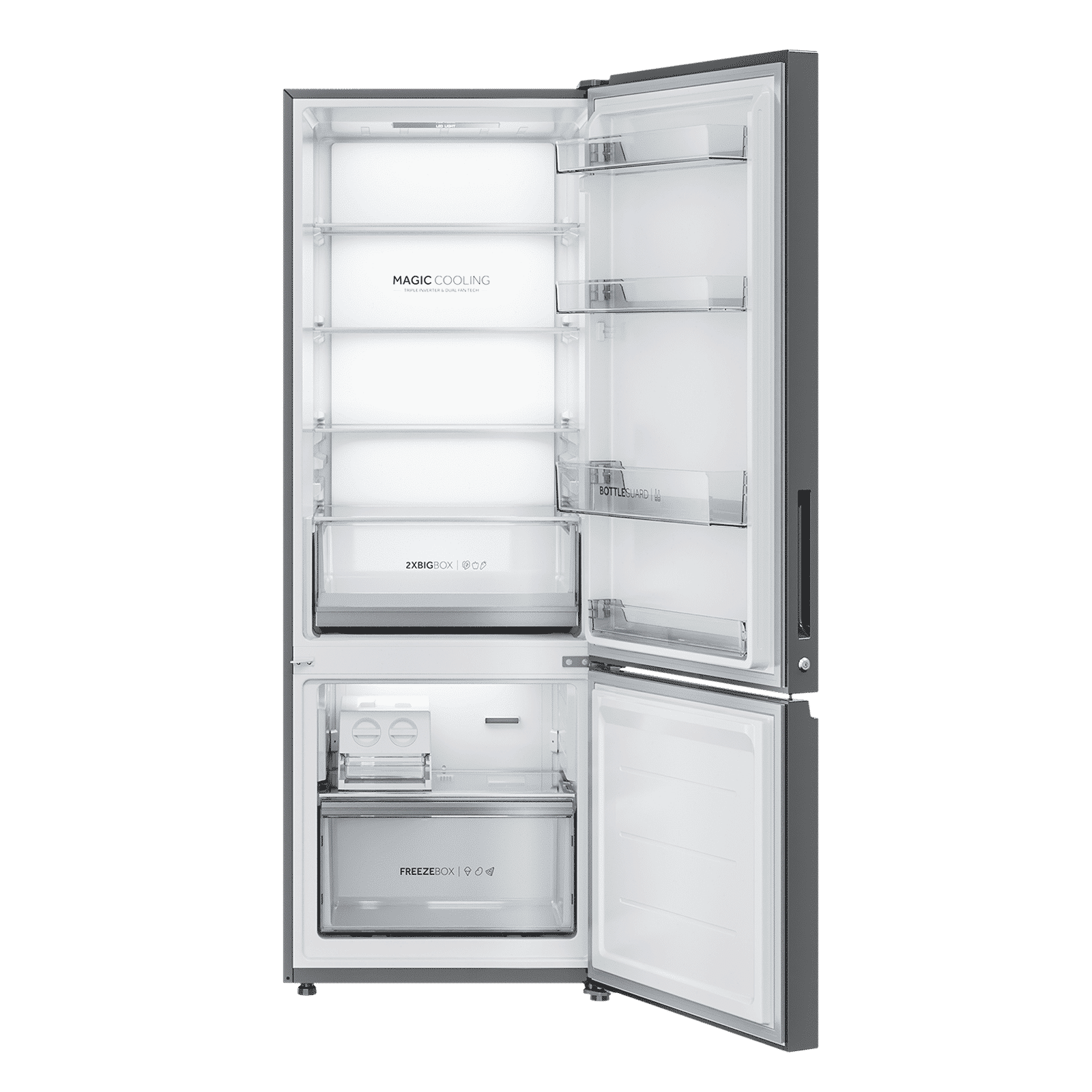 Haier 445 Litres 2 Star Frost Free Double Door Bottom Mount Convertible Refrigerator with Triple Inverter Technology (HRB-4952BIS-P, Inox Steel) Haier 445 Litres 2 Star Frost Free Double Door Bottom Mount Convertible Refrigerator with Triple Inverter Technology (HRB-4952BIS-P, Inox Steel)_6