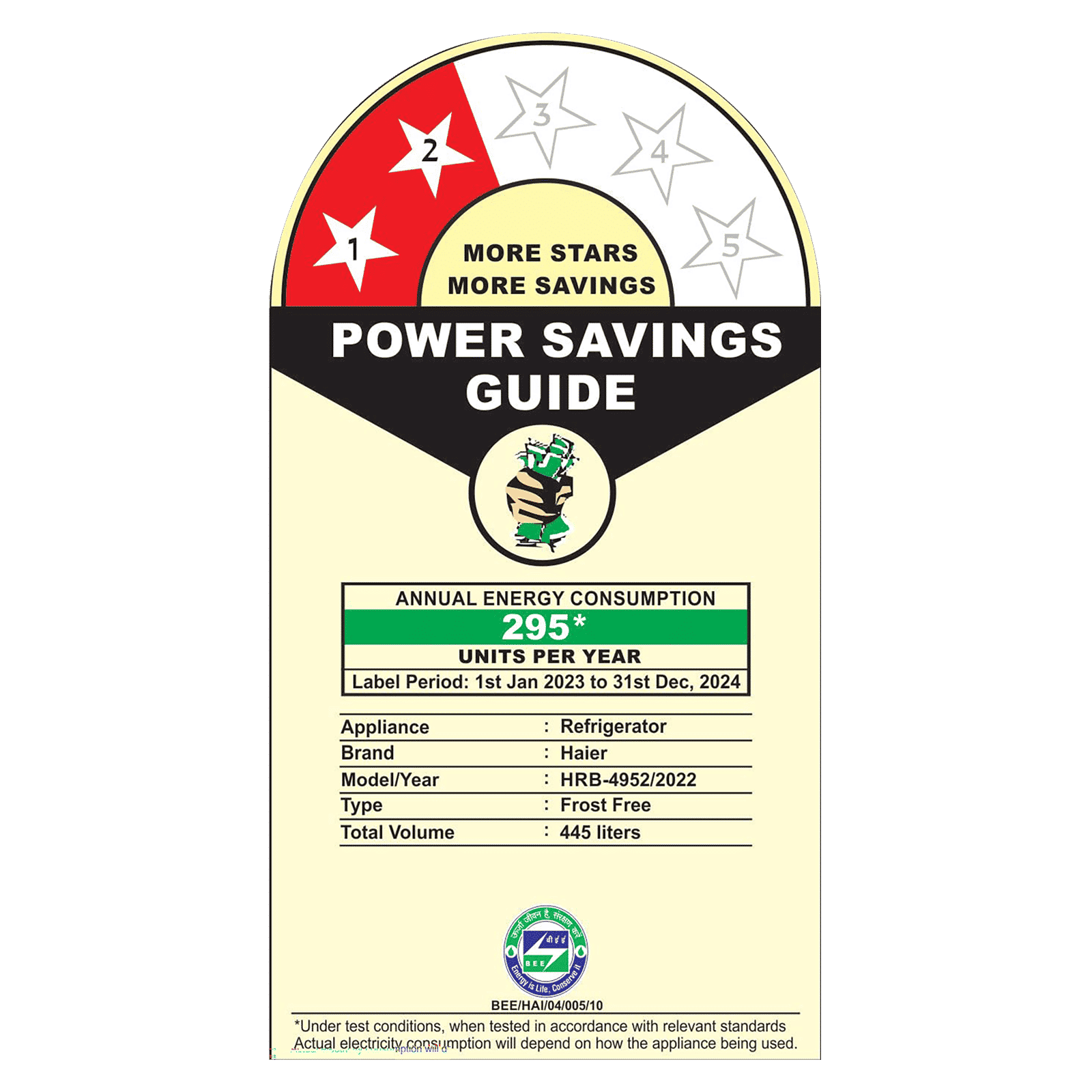 Haier 445 Litres 2 Star Frost Free Double Door Bottom Mount Convertible Refrigerator with Triple Inverter Technology (HRB-4952BIS-P, Inox Steel) Haier 445 Litres 2 Star Frost Free Double Door Bottom Mount Convertible Refrigerator with Triple Inverter Technology (HRB-4952BIS-P, Inox Steel)_8