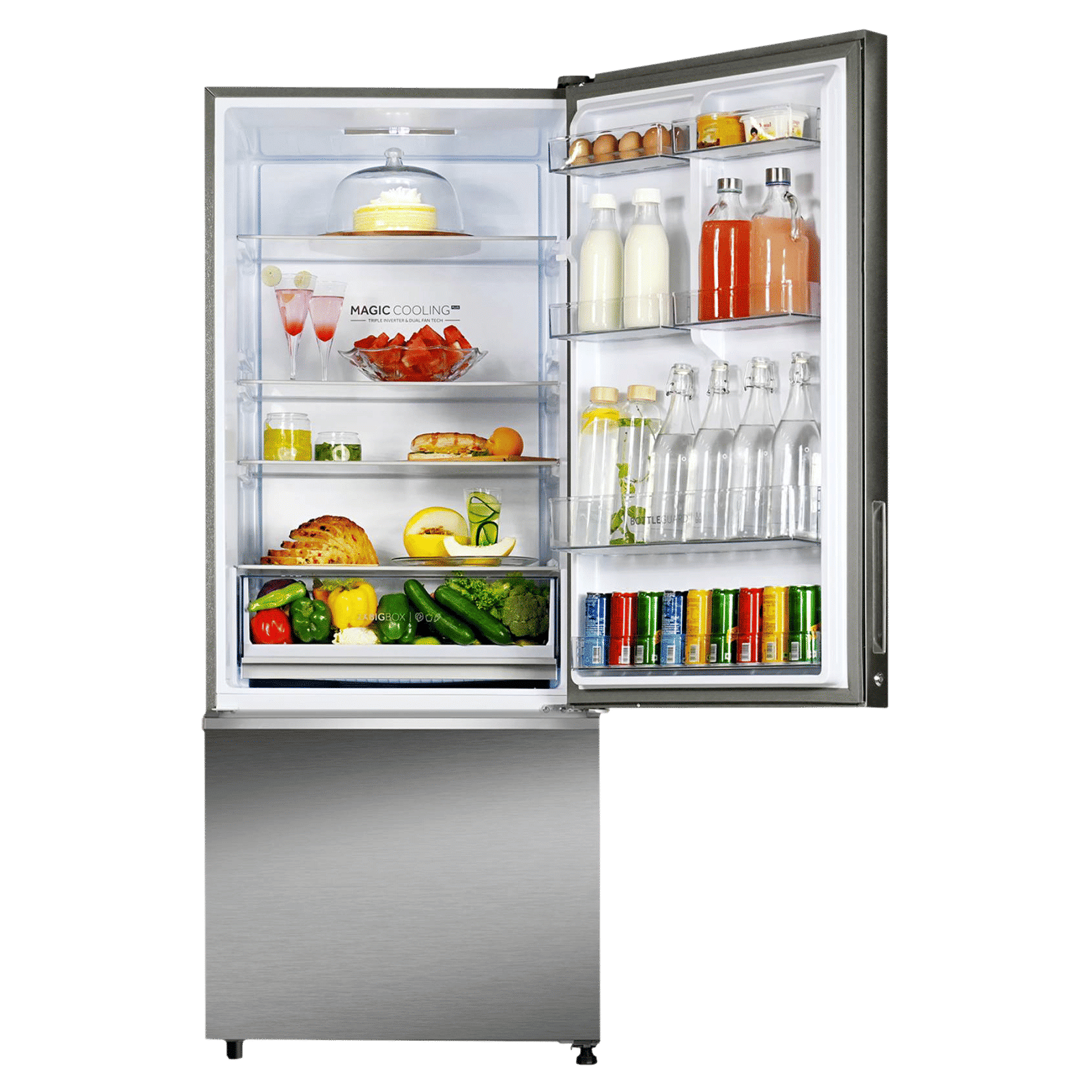 Haier 445 Litres 2 Star Frost Free Double Door Bottom Mount Convertible Refrigerator with Triple Inverter Technology (HRB-4952BIS-P, Inox Steel) Haier 445 Litres 2 Star Frost Free Double Door Bottom Mount Convertible Refrigerator with Triple Inverter Technology (HRB-4952BIS-P, Inox Steel)_10