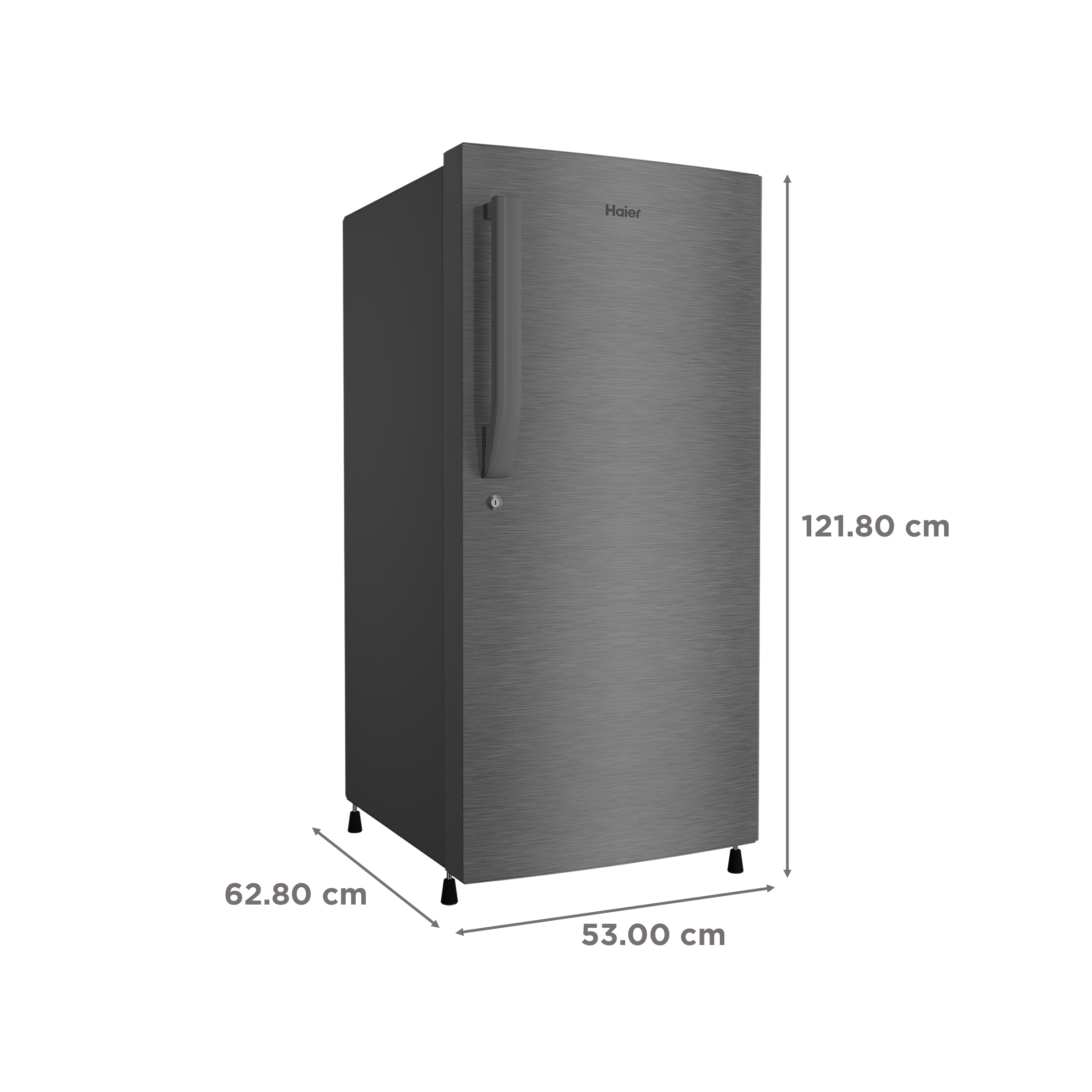 Haier 190 Litres 3 Star Direct Cool Single Door Refrigerator with Diamond Edge Freezing Technology (HRD-2103CBS-P, Brushline Silver)_3