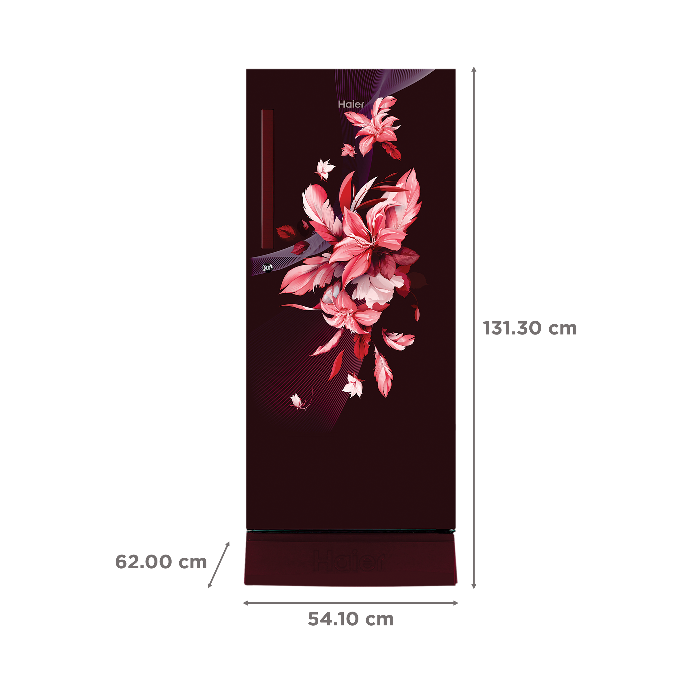 Haier 190 Litres 3 Star Direct Cool Single Door Refrigerator with Diamond Edge Freezing Technology (HRD-2103PRO-P, Red Opal)_3