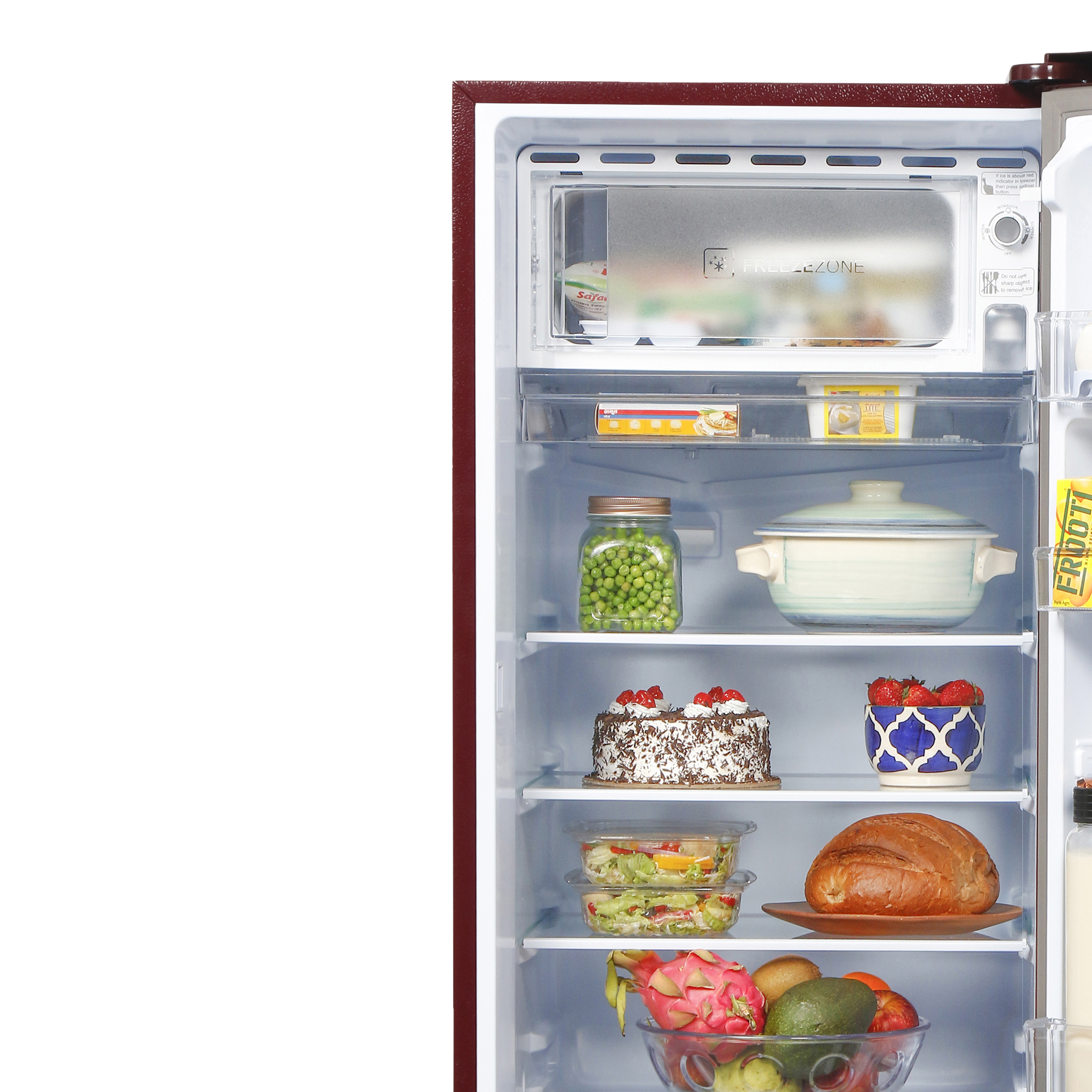 Haier 190 Litres 3 Star Direct Cool Single Door Refrigerator with Diamond Edge Freezing Technology (HRD-2103PRO-P, Red Opal)_6