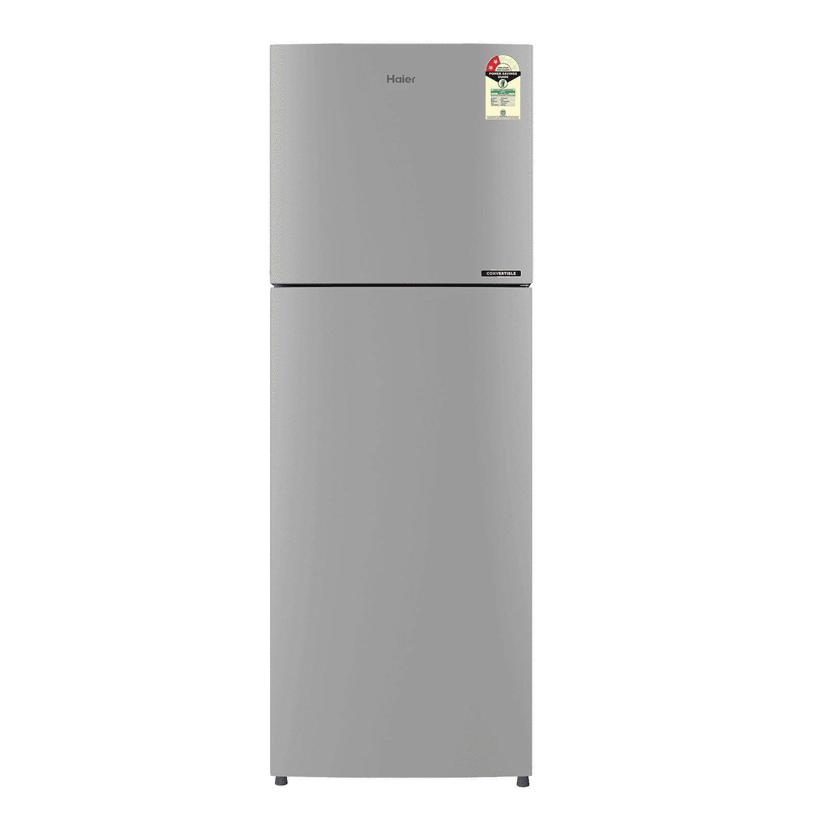 Haier 240 Litres 2 Star Frost Free Double Door Convertible Refrigerator with Turbo Icing (HRF-2902BMS-P, Moon Silver)_1