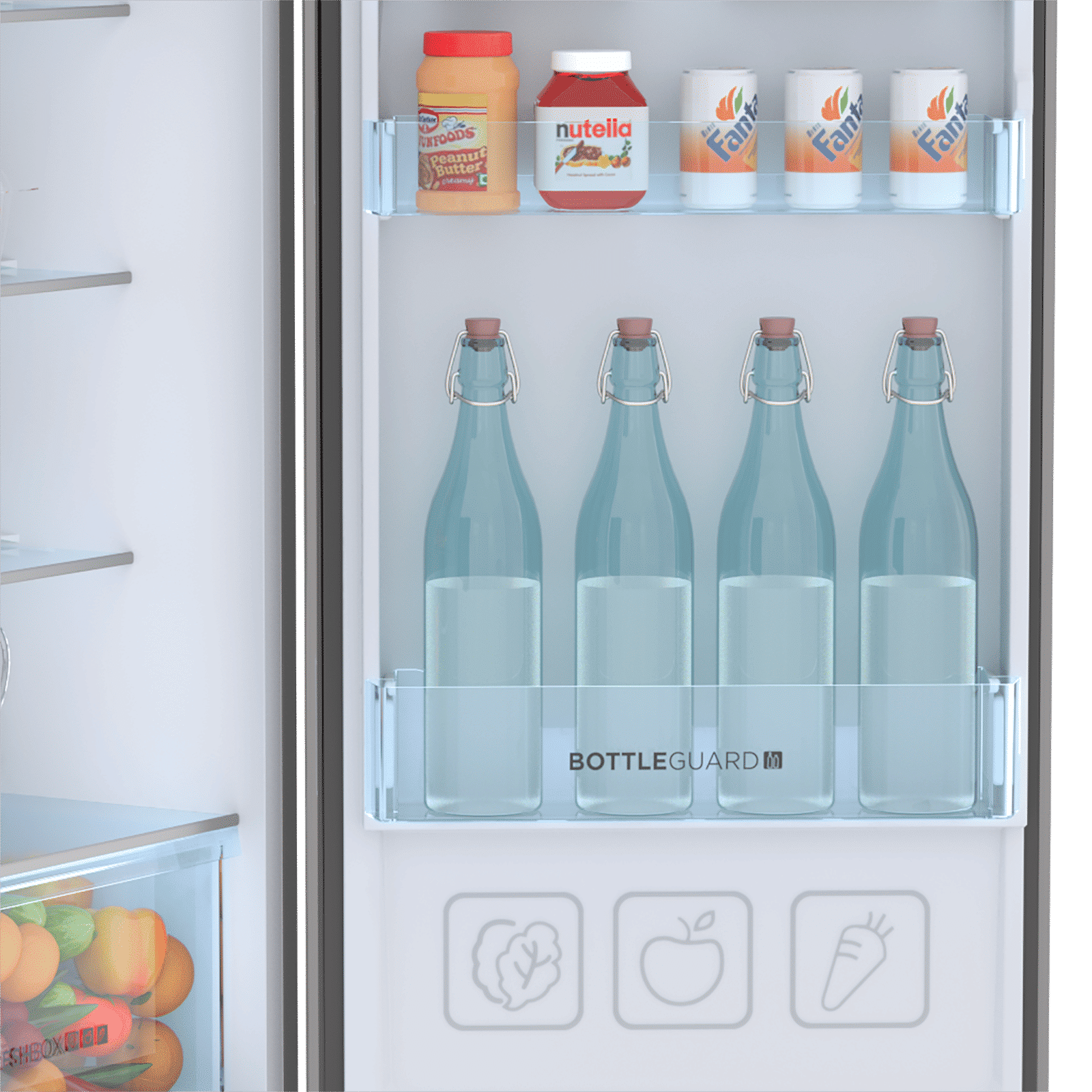 Haier 240 Litres 2 Star Frost Free Double Door Convertible Refrigerator with Turbo Icing (HRF-2902BMS-P, Moon Silver)_8