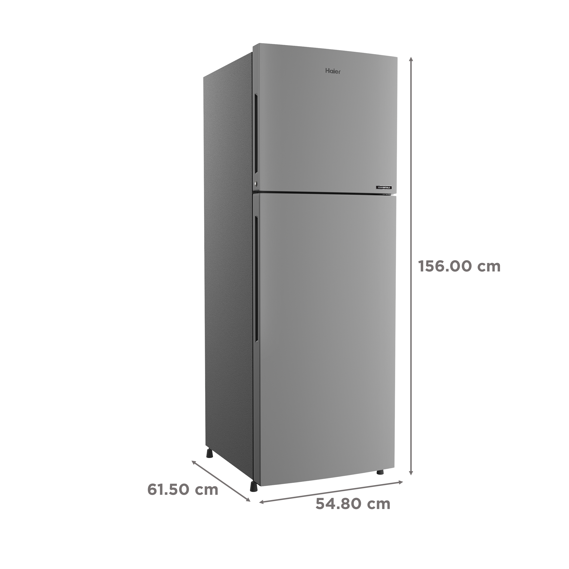 Haier 240 Litres 2 Star Frost Free Double Door Convertible Refrigerator with Turbo Icing (HRF-2902BMS-P, Moon Silver)_3