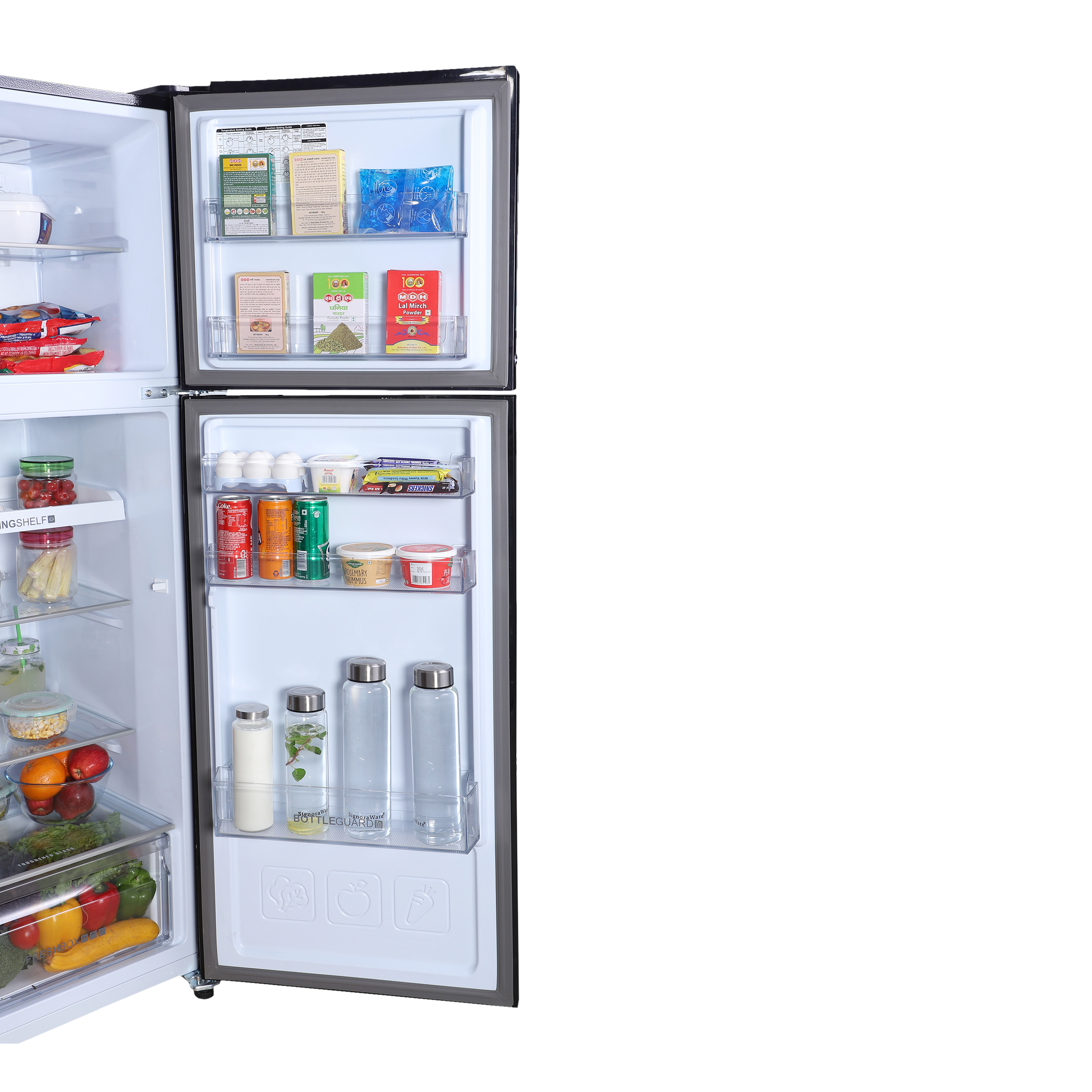 Haier 240 Litres 2 Star Frost Free Double Door Convertible Refrigerator with Turbo Icing (HRF-2902CKO-P, Black Opal)_10