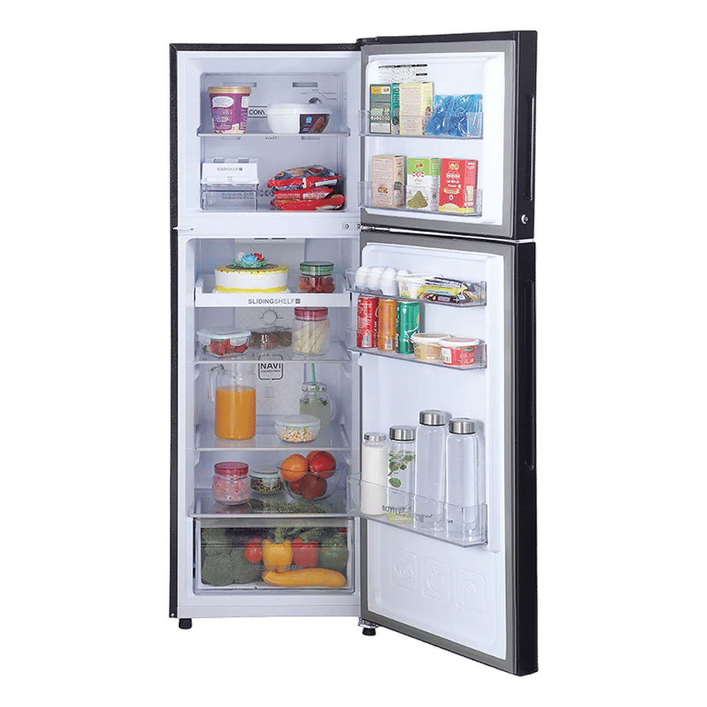 Haier 240 Litres 2 Star Frost Free Double Door Convertible Refrigerator with Turbo Icing (HRF-2902CKO-P, Black Opal)_5