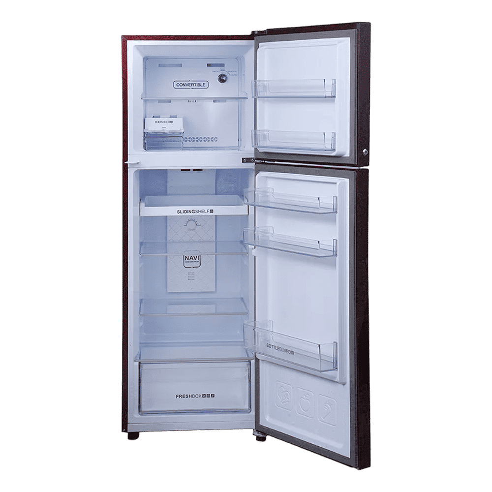 Haier 240 Litres 2 Star Frost Free Double Door Convertible Refrigerator with Turbo Icing (HRF-2902CKO-P, Black Opal)_6