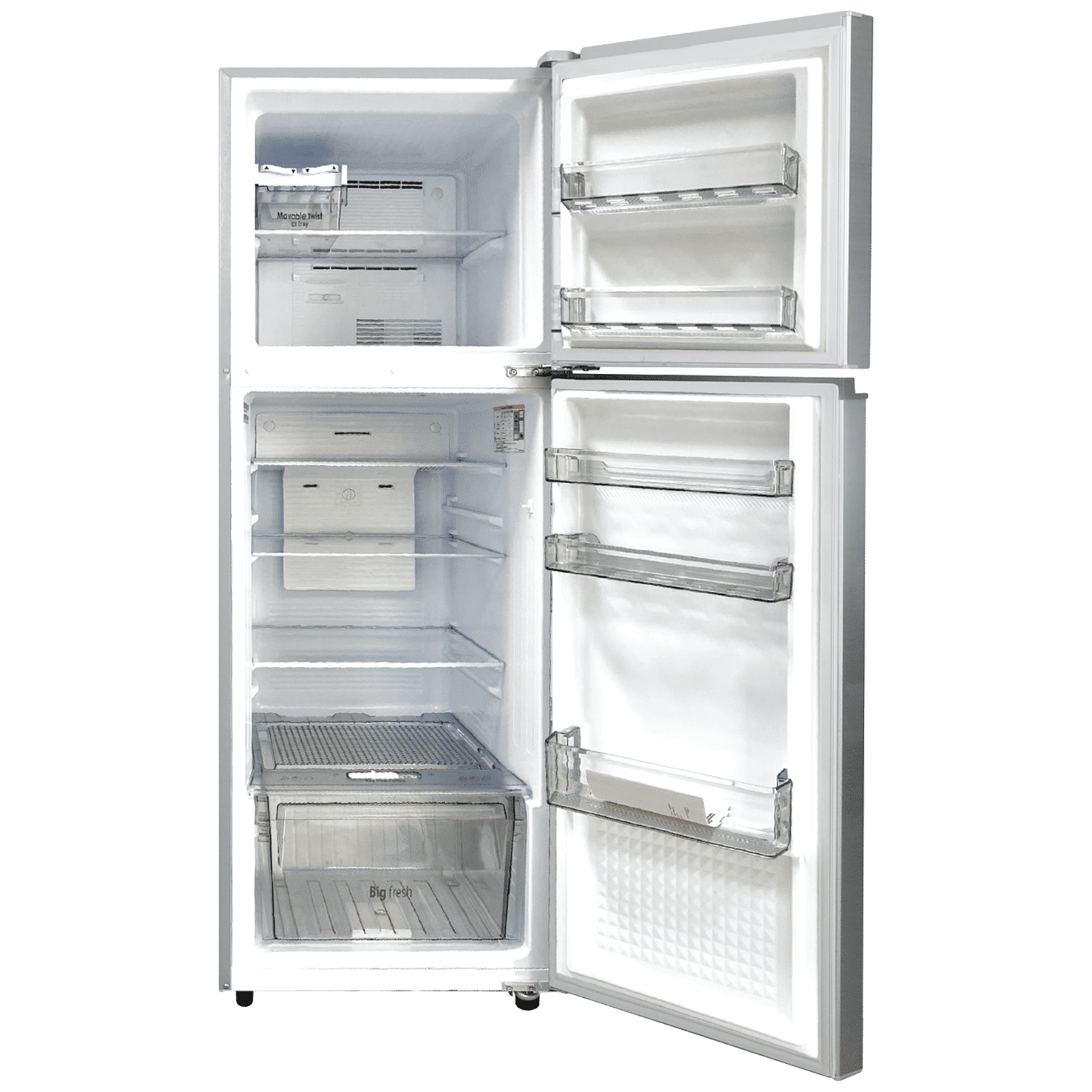 Croma 256 Litres 2 Star Frost Free Double Door Refrigerator with Inverter Technology ( Shining Silver)_11