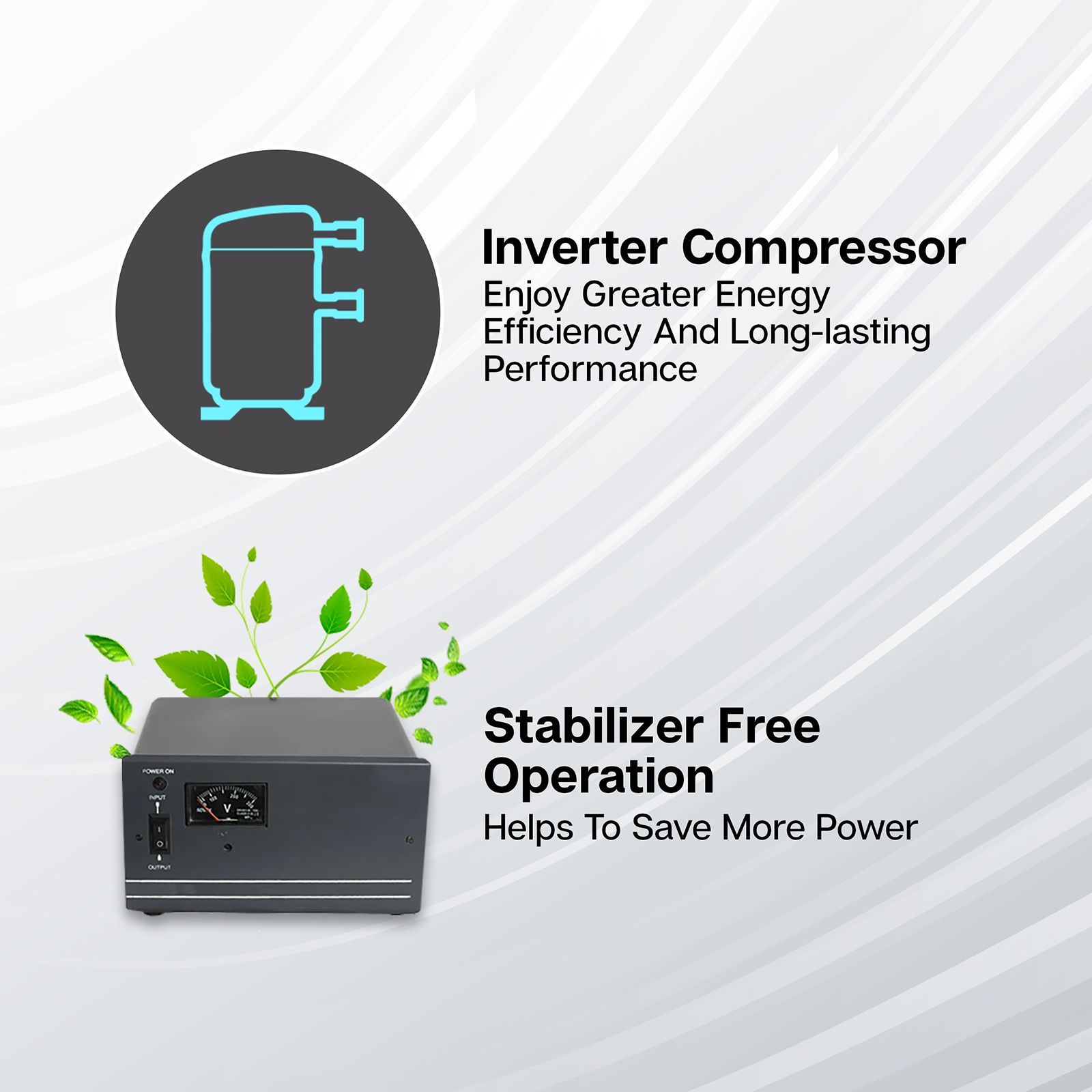 Croma 256 Litres 2 Star Frost Free Double Door Refrigerator with Inverter Technology ( Shining Silver)_6