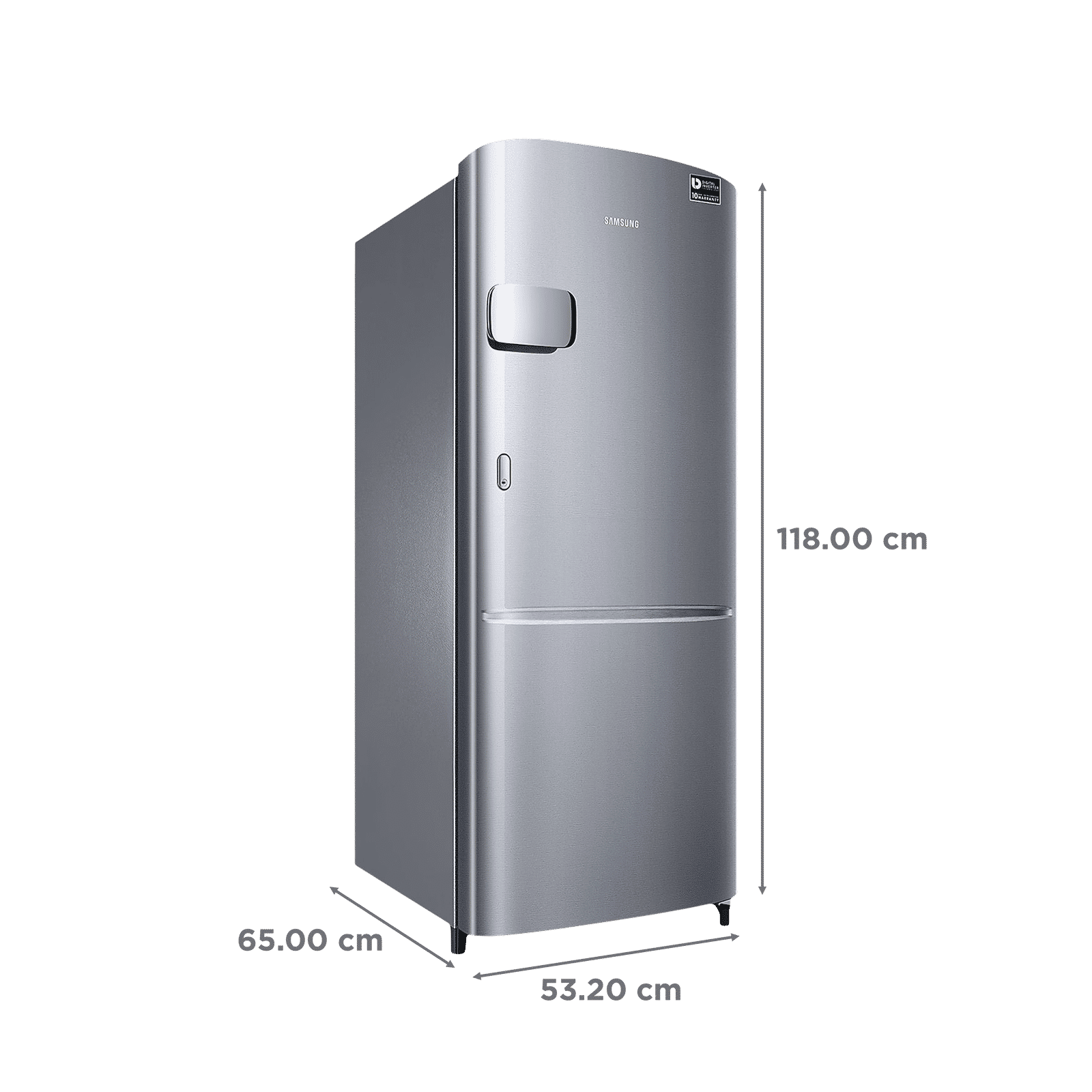SAMSUNG Stylish Grande 183 Litres3 Star Direct Cool Single Door Refrigerator with Anti Bacterial Gasket (RR20C2Y23S8/HL, Elegant Inox)_3