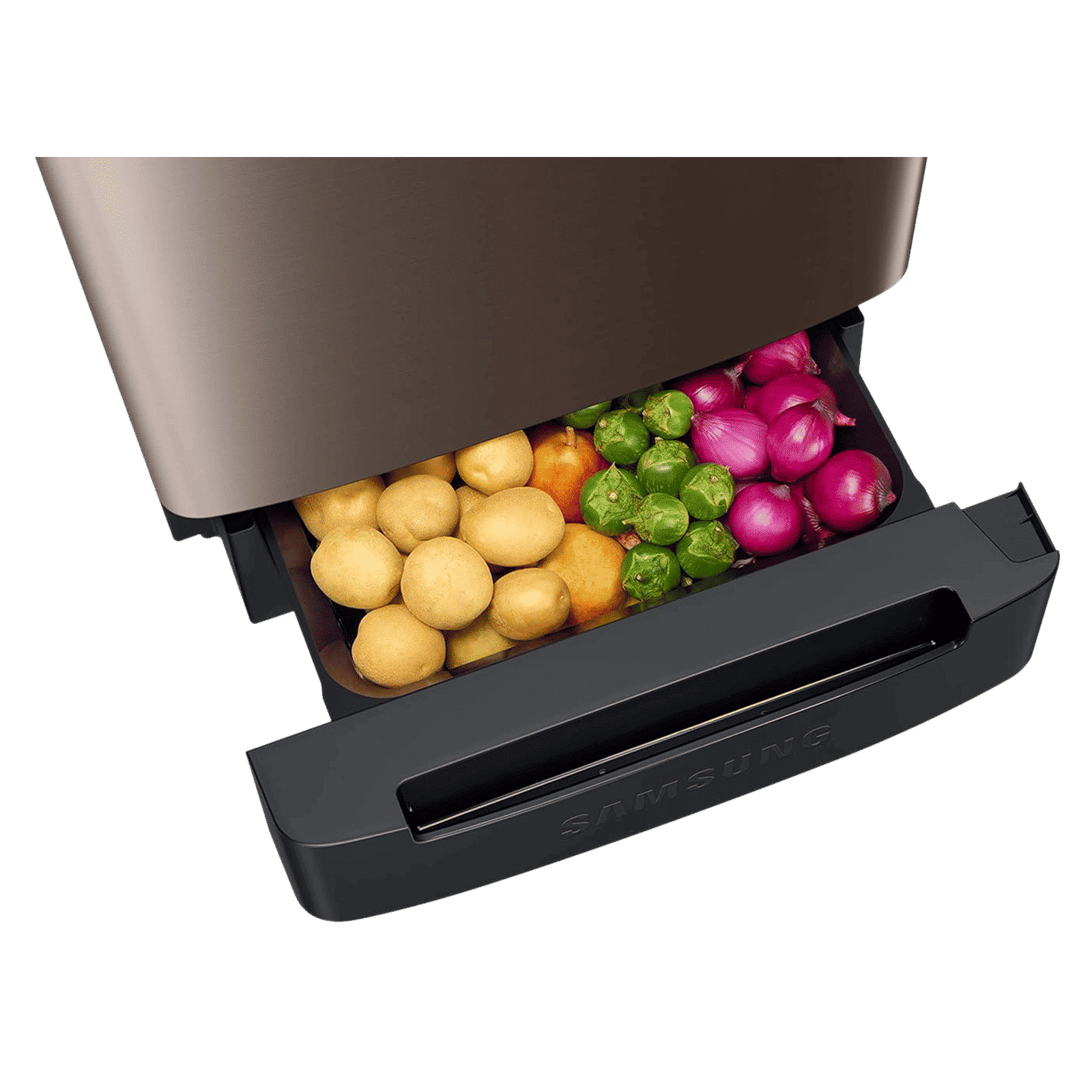 SAMSUNG Horizontal Curve 189 Litres 5 Star Direct Cool Single Door Refrigerator with Anti Bacterial Gasket (RR21C2H25DX/HL, Luxe Brown)_11