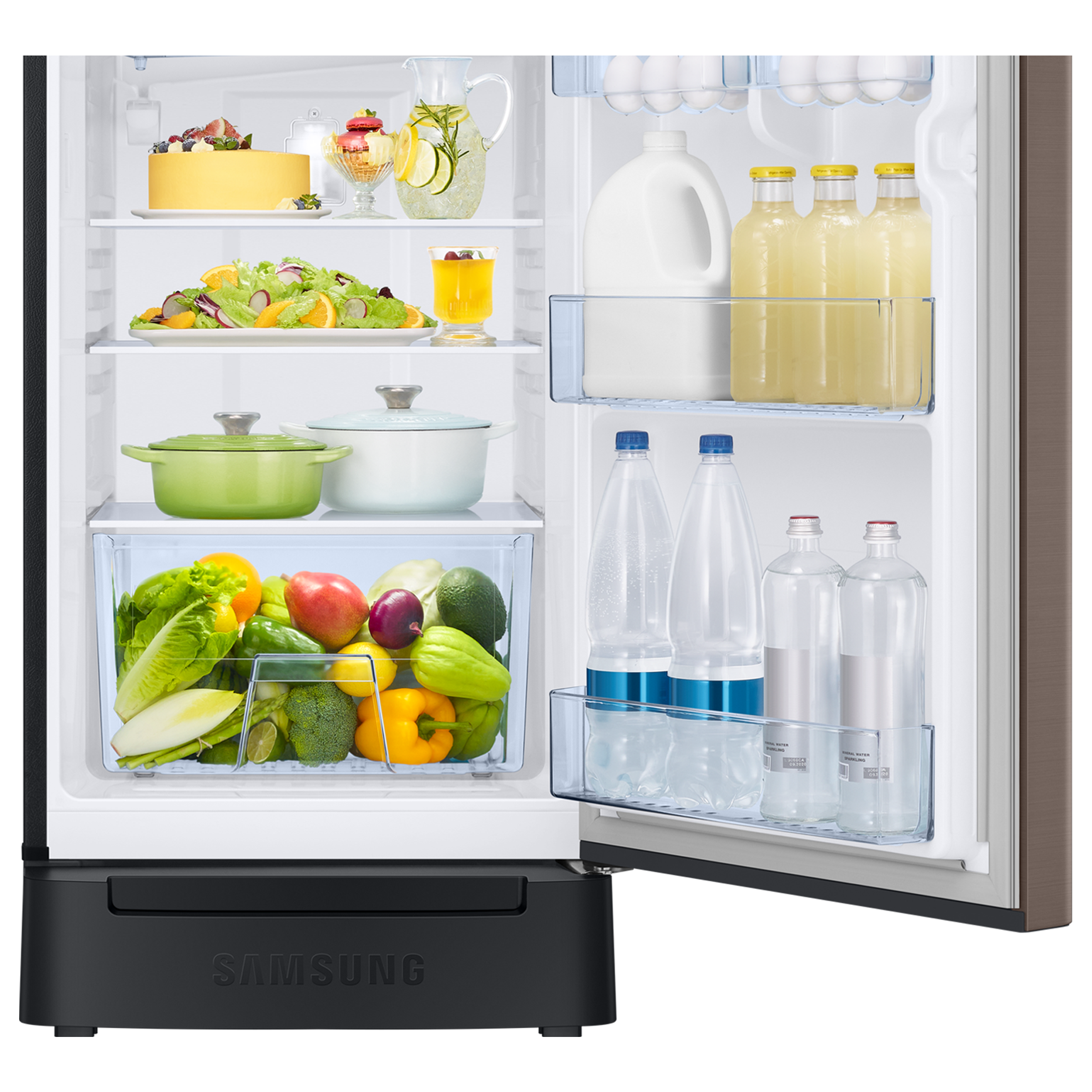 SAMSUNG Horizontal Curve 189 Litres 5 Star Direct Cool Single Door Refrigerator with Anti Bacterial Gasket (RR21C2H25DX/HL, Luxe Brown)_13