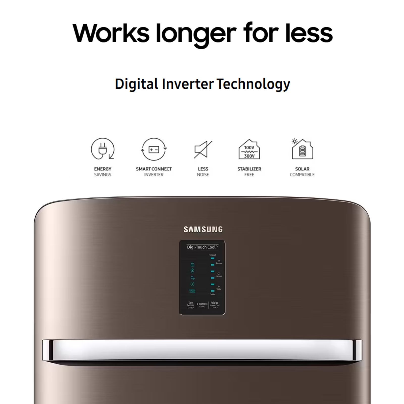 SAMSUNG Horizontal Curve 189 Litres 5 Star Direct Cool Single Door Refrigerator with Anti Bacterial Gasket (RR21C2H25DX/HL, Luxe Brown)_21