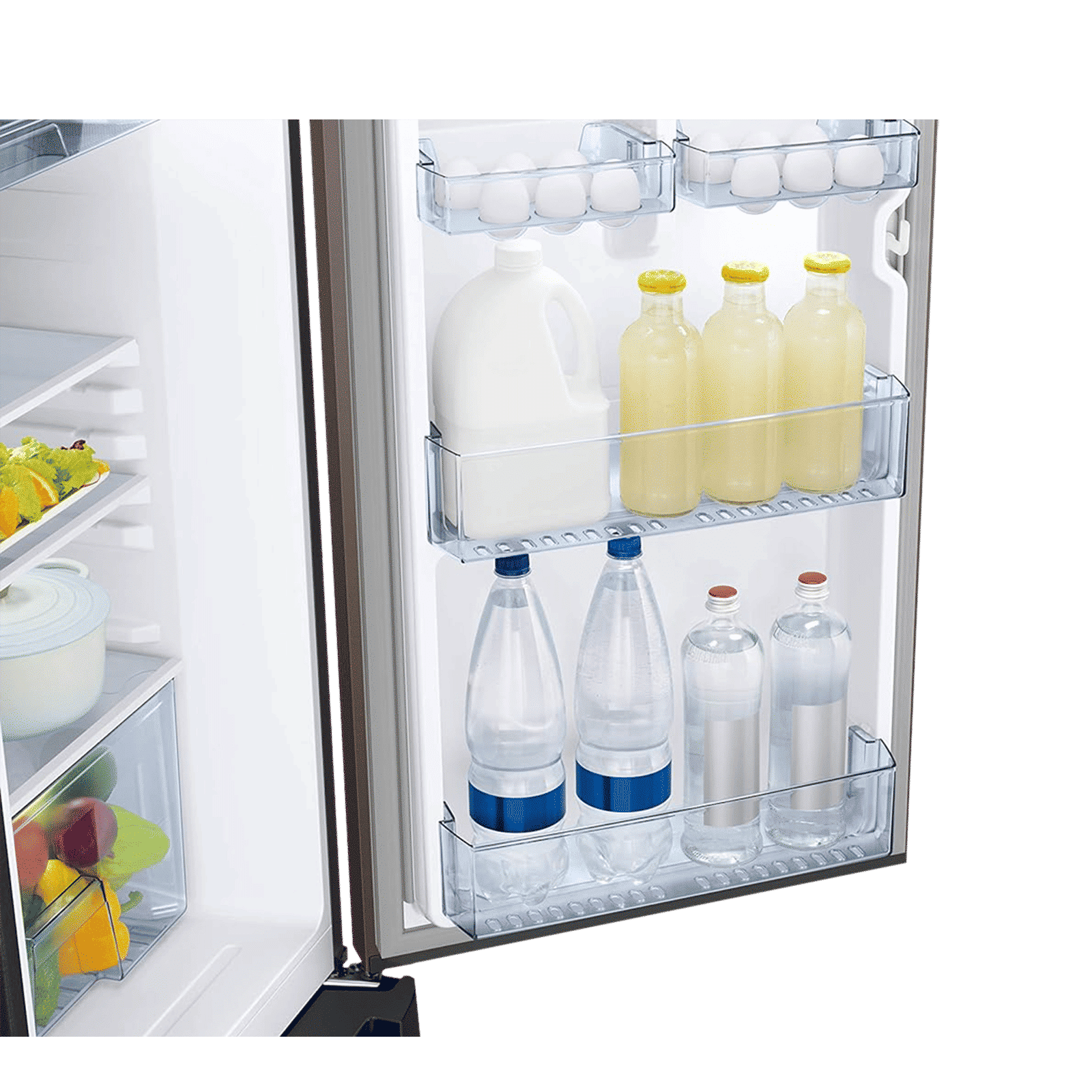 SAMSUNG Horizontal Curve 189 Litres 5 Star Direct Cool Single Door Refrigerator with Anti Bacterial Gasket (RR21C2H25DX/HL, Luxe Brown)_10