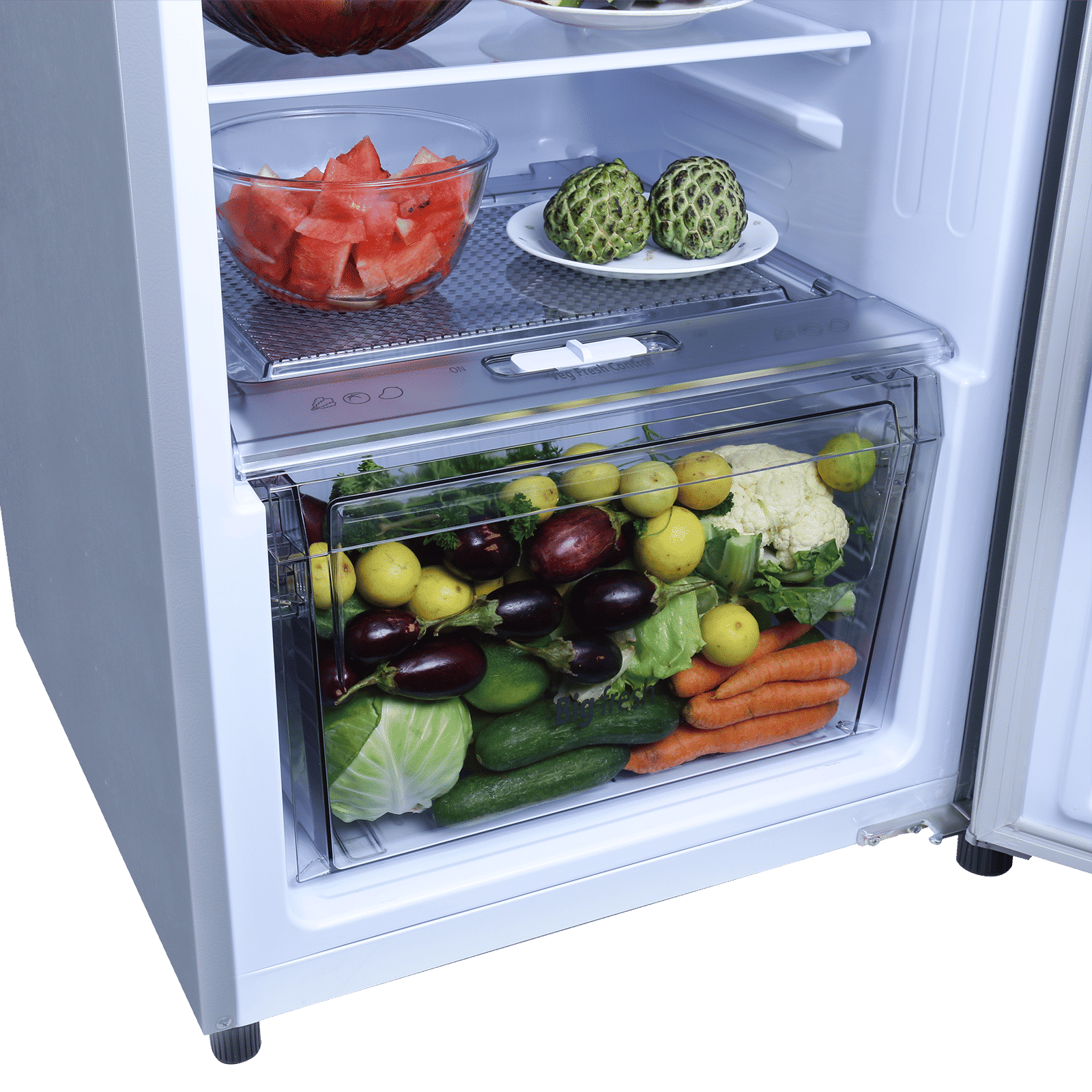 Croma 236 Litres 2 Star Frost Free Double Door Refrigerator with Inverter Technology ( Shining Silver)_12