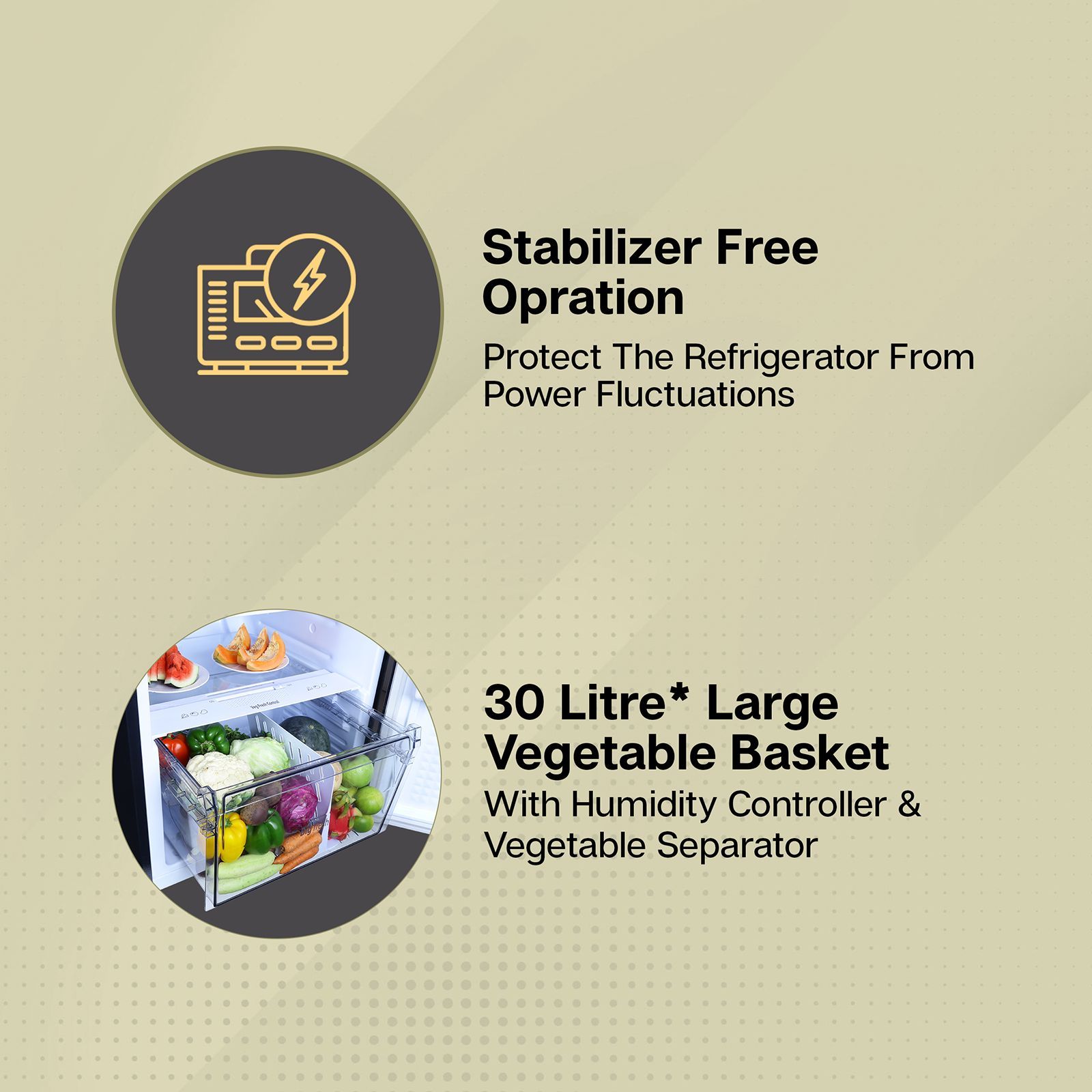 Croma 303 Litres 3 Star Frost Free Double Door Convertible Refrigerator with Inverter Technology ( Black Uniglass) Croma 303 Litres 3 Star Frost Free Double Door Convertible Refrigerator with Inverter Technology ( Black Uniglass)_7