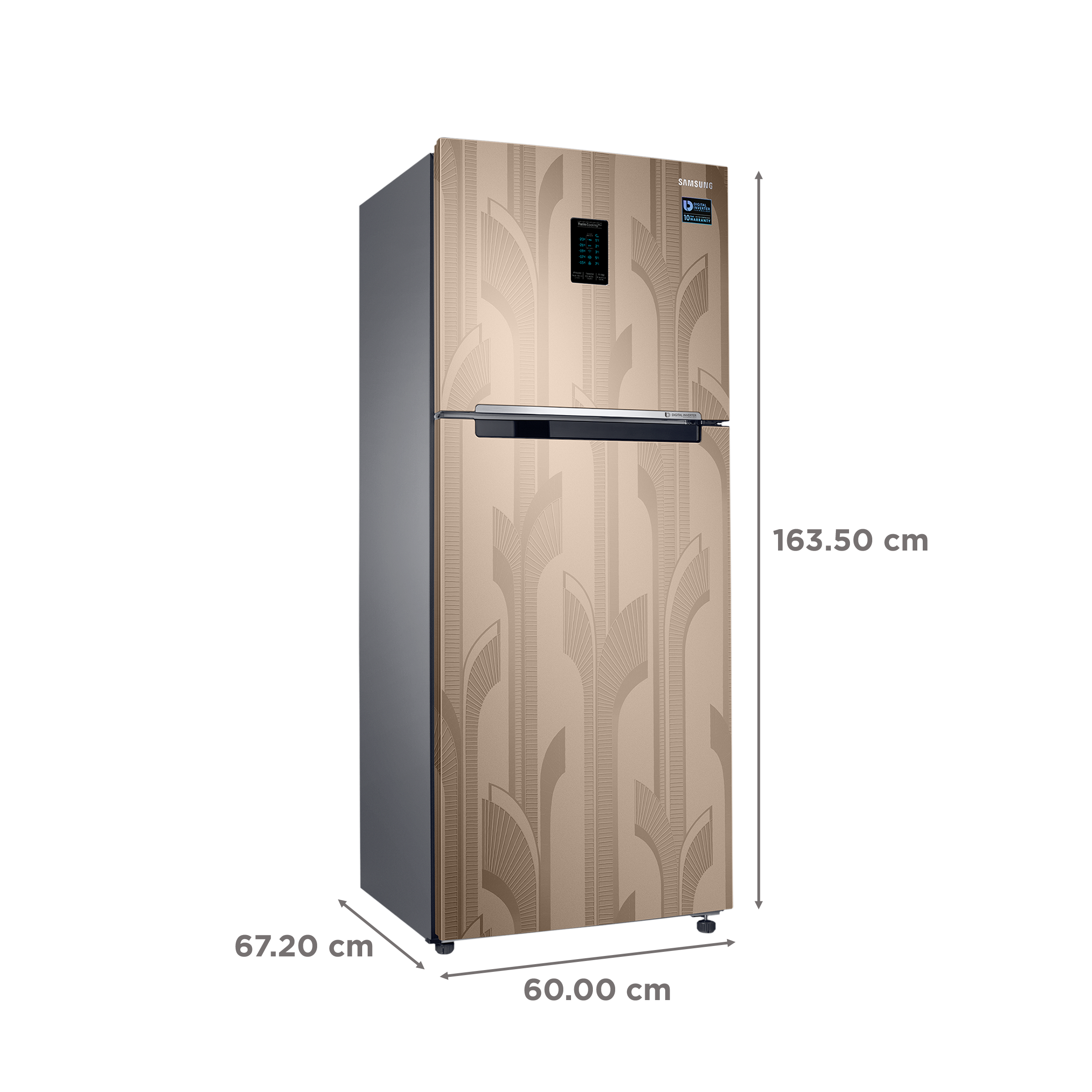 SAMSUNG 301 Litres 2 Star Frost Free Double Door Refrigerator with Twin Plus Cooling Technology (RT34C4522YB/HL, Bronze Archi) SAMSUNG 301 Litres 2 Star Frost Free Double Door Refrigerator with Twin Plus Cooling Technology (RT34C4522YB/HL, Bronze Archi)_3