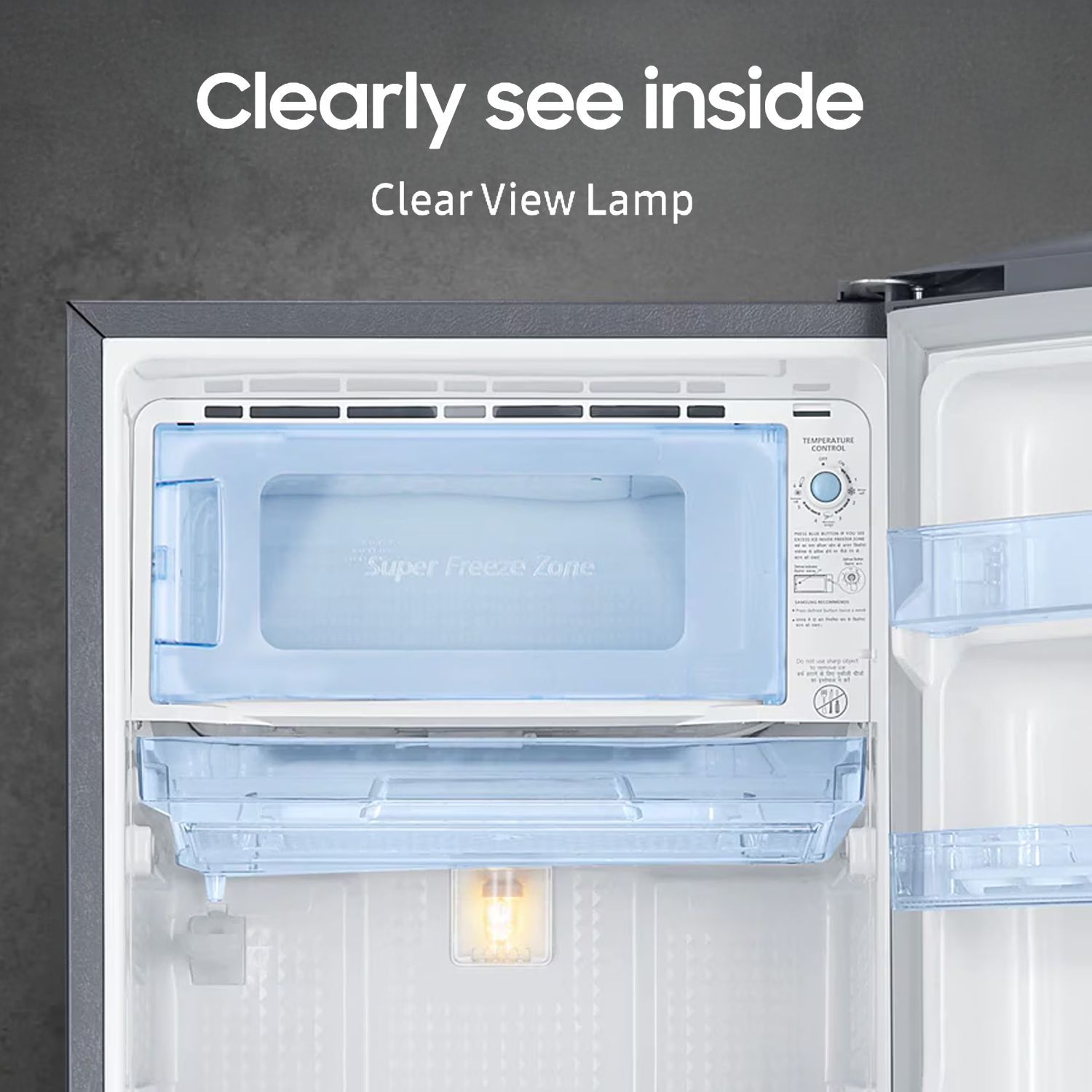 SAMSUNG Stylish Grande 223 Litres3 Star Direct Cool Single Door Refrigerator with Base Stand Drawer (RR24C2823CU/NL, Camellia Blue)_13