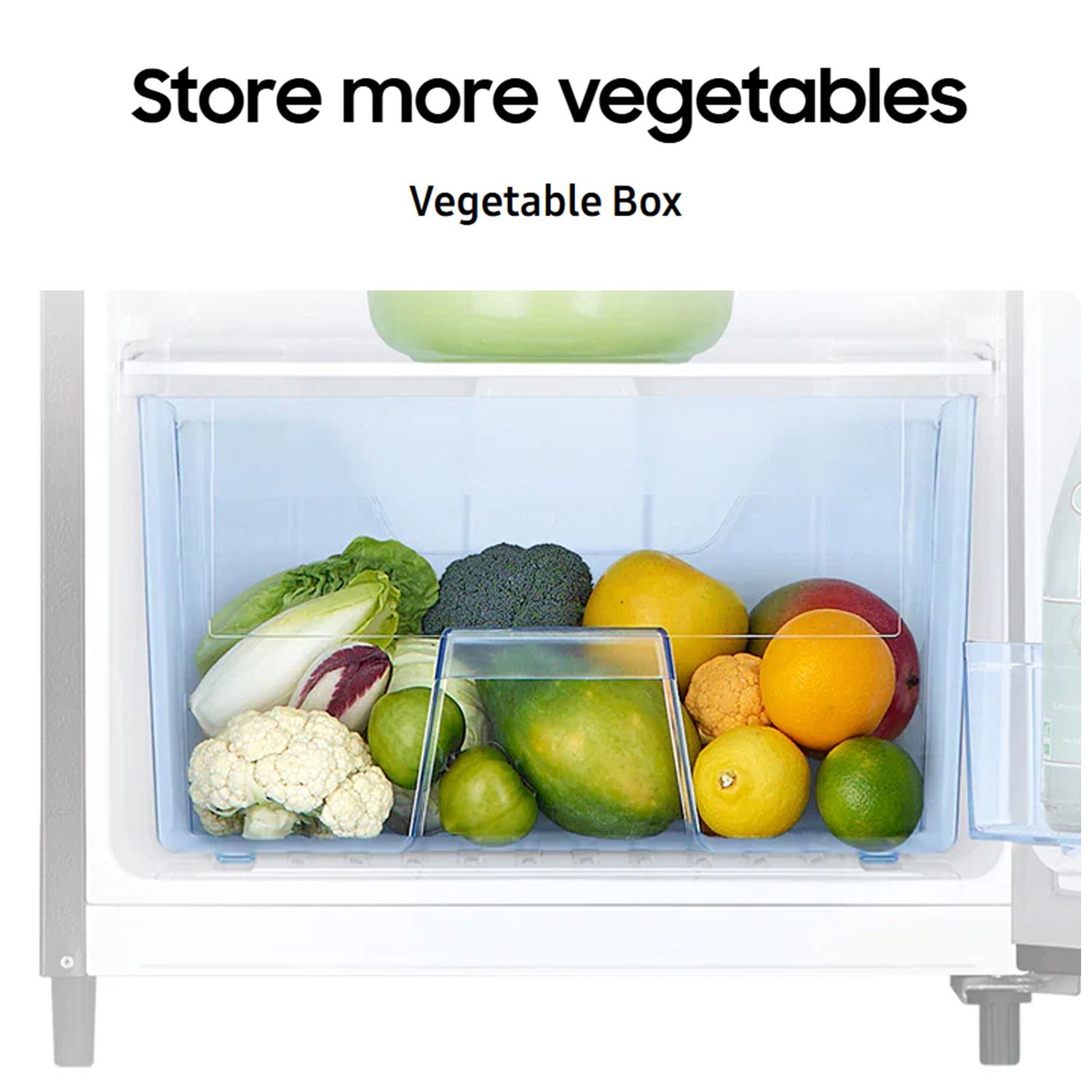 SAMSUNG Stylish Grande 223 Litres3 Star Direct Cool Single Door Refrigerator with Base Stand Drawer (RR24C2823CU/NL, Camellia Blue)_16