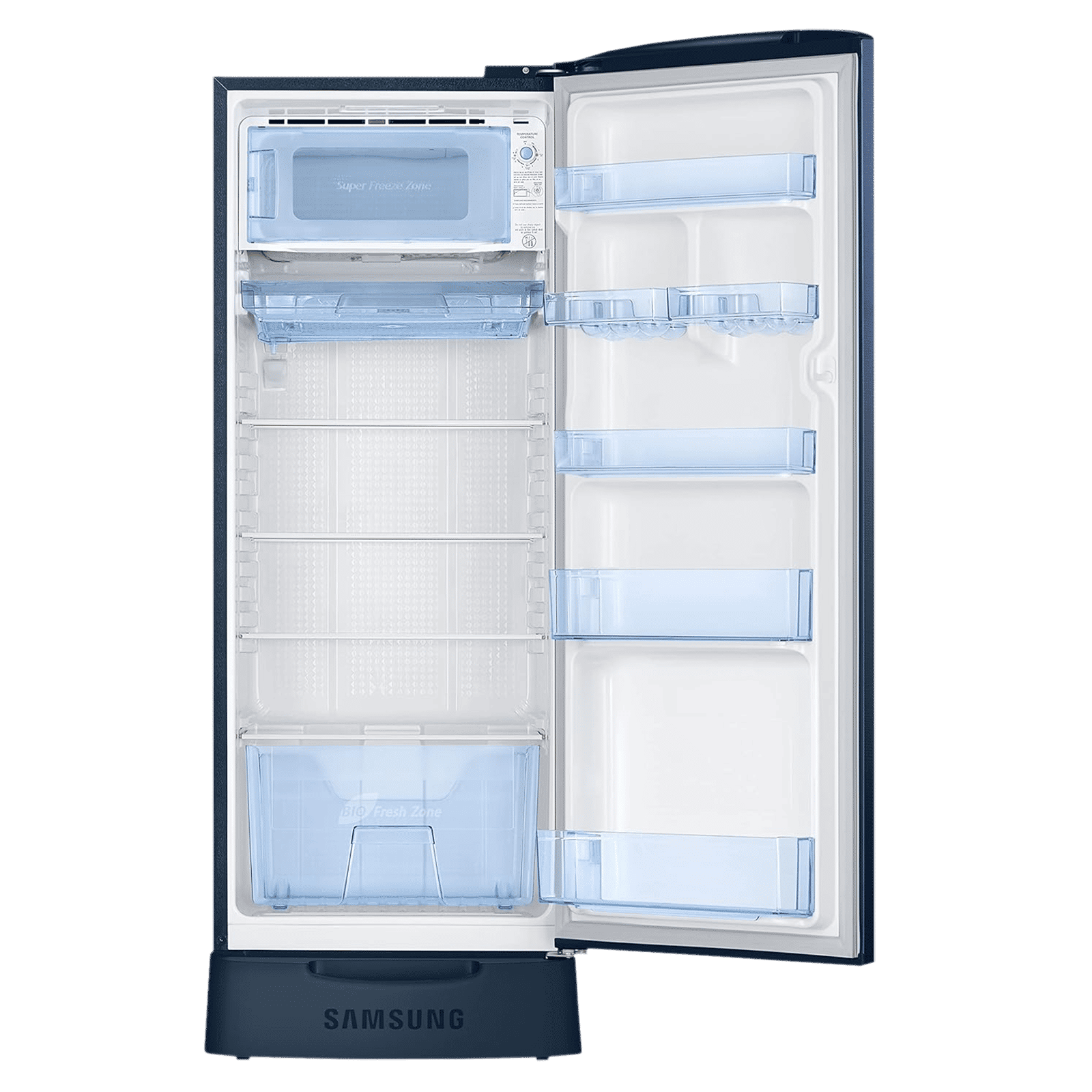 SAMSUNG Stylish Grande 223 Litres3 Star Direct Cool Single Door Refrigerator with Base Stand Drawer (RR24C2823CU/NL, Camellia Blue) SAMSUNG Stylish Grande 223 Litres3 Star Direct Cool Single Door Refrigerator with Base Stand Drawer (RR24C2823CU/NL, Camellia Blue)_6