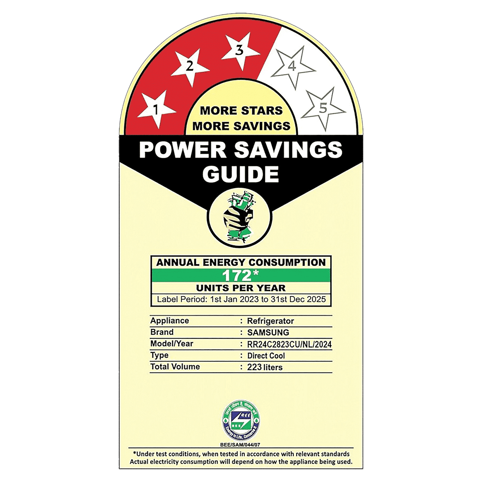 SAMSUNG Stylish Grande 223 Litres3 Star Direct Cool Single Door Refrigerator with Base Stand Drawer (RR24C2823CU/NL, Camellia Blue)_10