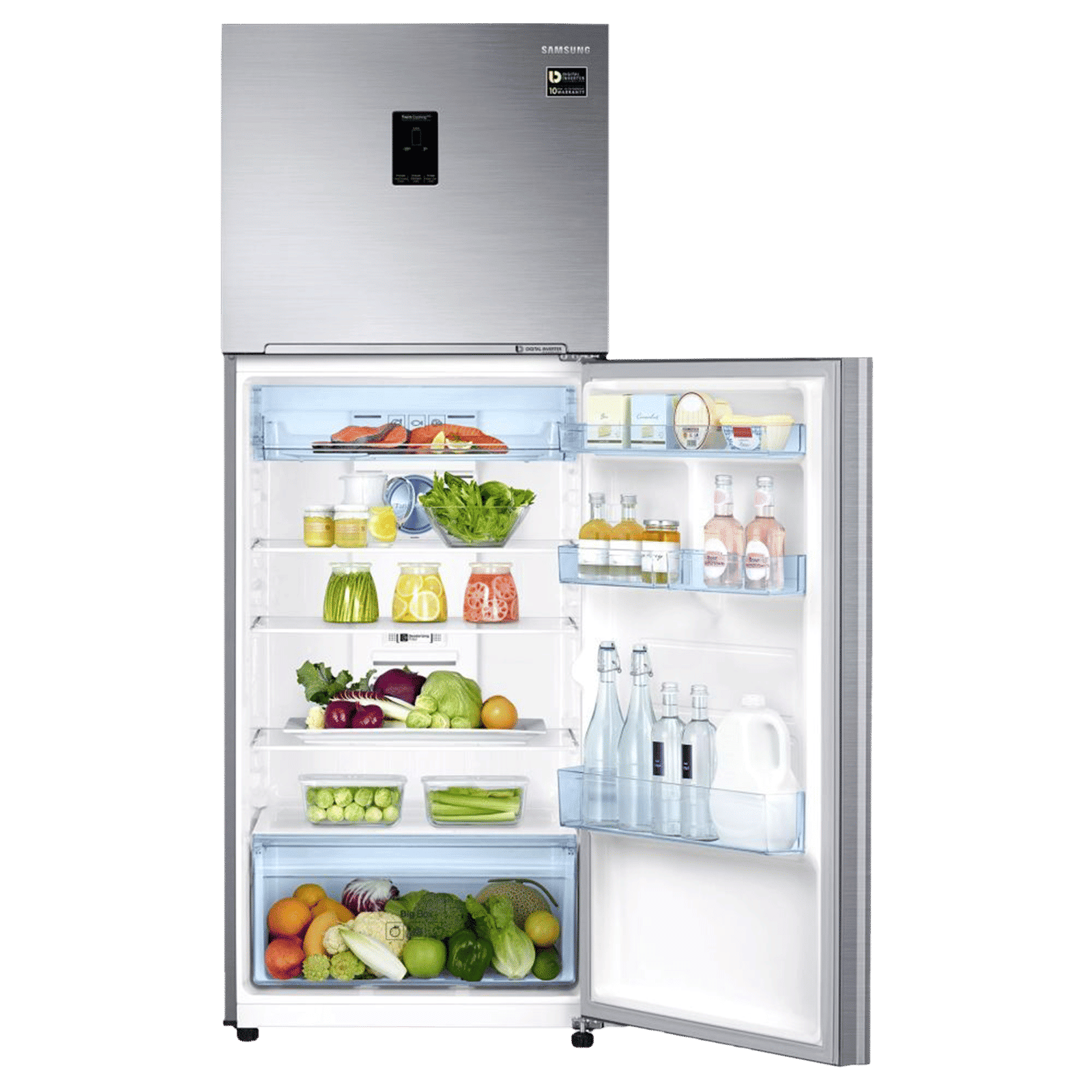 SAMSUNG 385 Litres 2 Star Frost Free Double Door Convertible Refrigerator with Deodorizer (RT42C5532S8/HL, Elegant Inox)_9