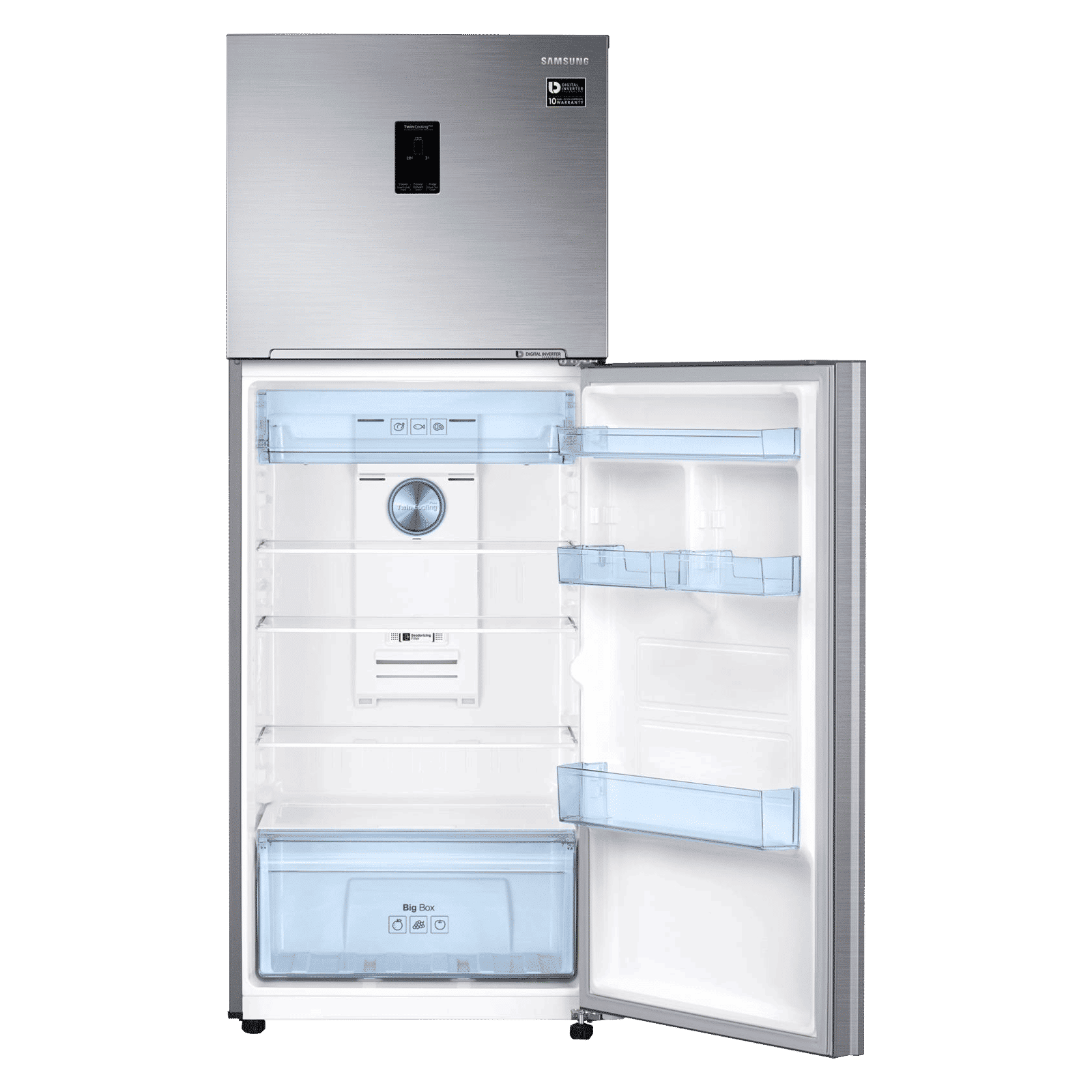 SAMSUNG 385 Litres 2 Star Frost Free Double Door Convertible Refrigerator with Deodorizer (RT42C5532S8/HL, Elegant Inox)_11