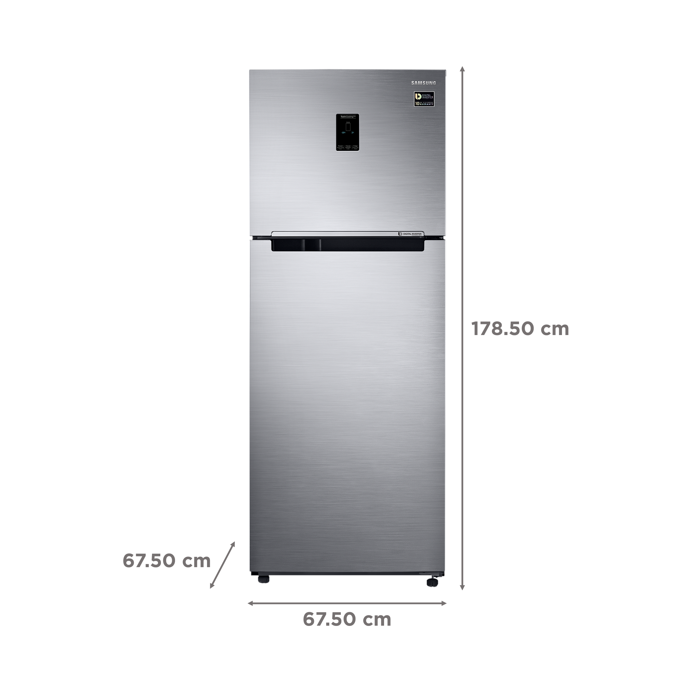 SAMSUNG 385 Litres 2 Star Frost Free Double Door Convertible Refrigerator with Deodorizer (RT42C5532S8/HL, Elegant Inox)_3