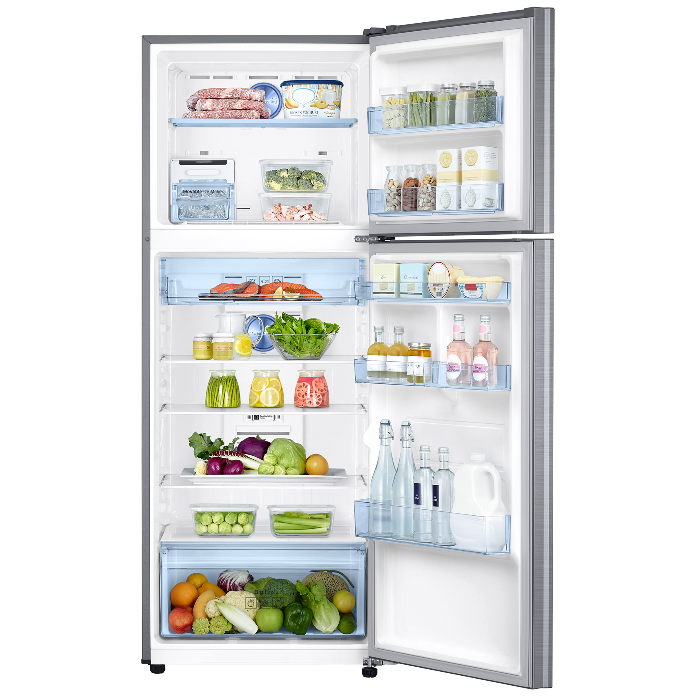 SAMSUNG 385 Litres 2 Star Frost Free Double Door Convertible Refrigerator with Deodorizer (RT42C5532S8/HL, Elegant Inox)_5