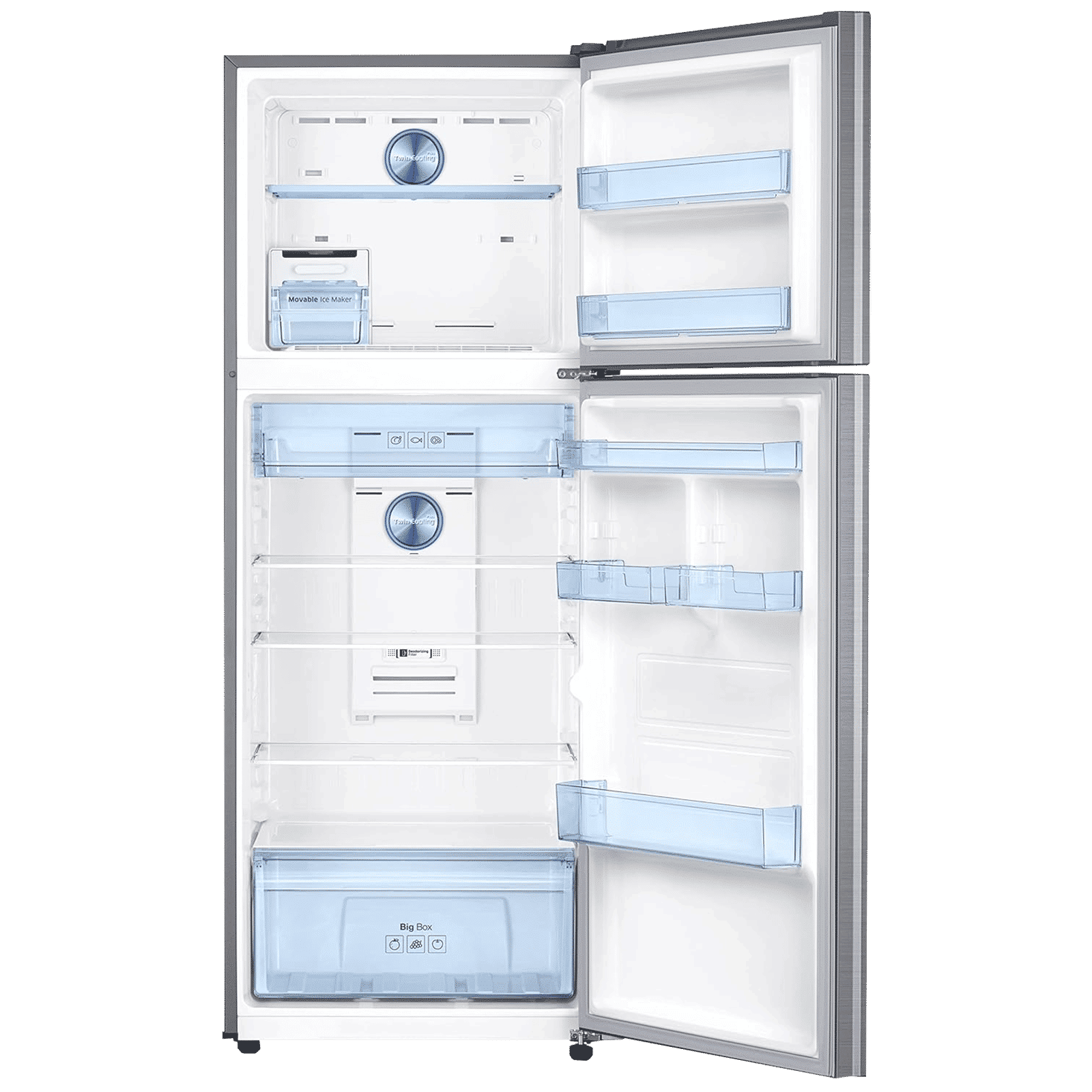 SAMSUNG 385 Litres 2 Star Frost Free Double Door Convertible Refrigerator with Deodorizer (RT42C5532S8/HL, Elegant Inox)_6