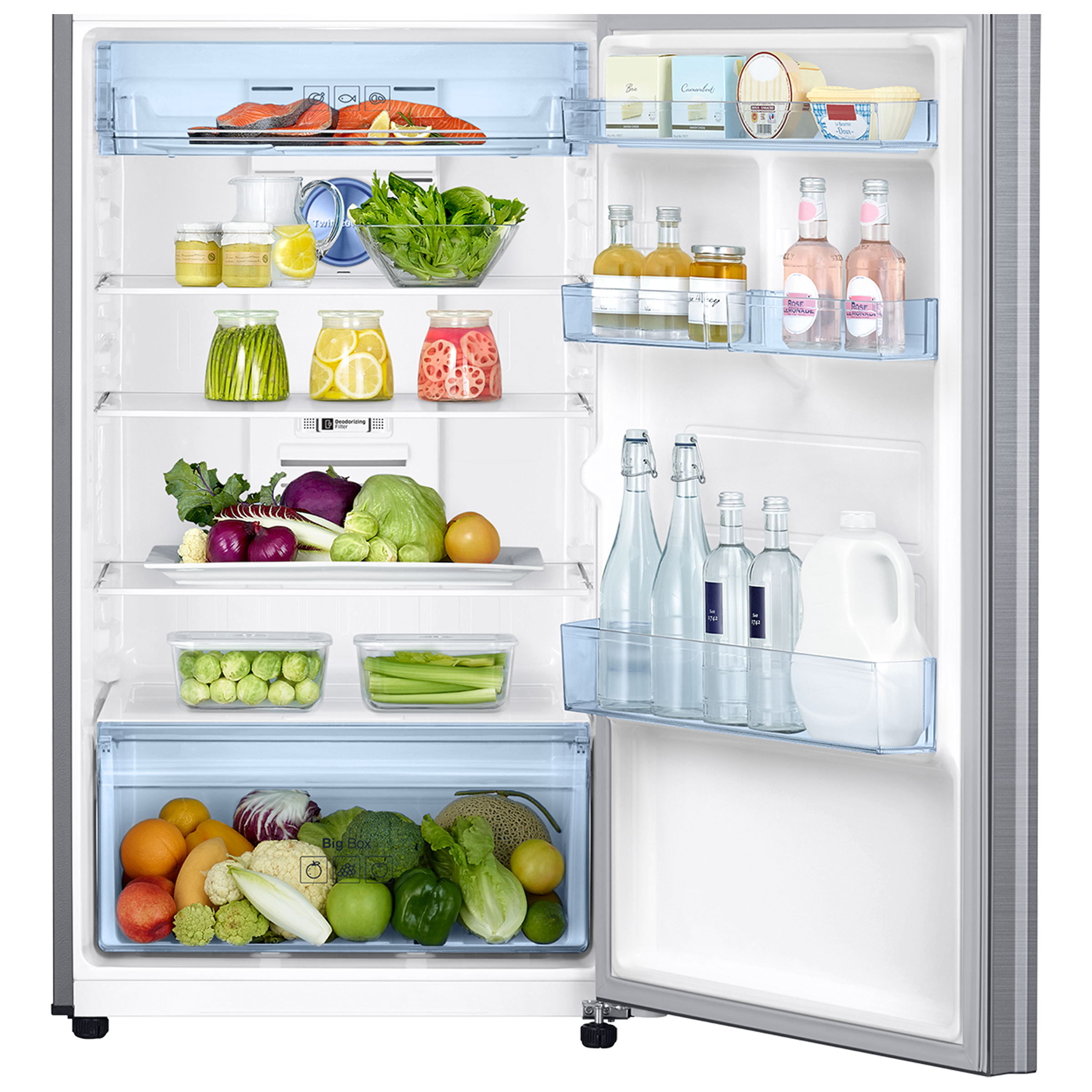 SAMSUNG 385 Litres 2 Star Frost Free Double Door Convertible Refrigerator with Deodorizer (RT42C5532S8/HL, Elegant Inox)_7