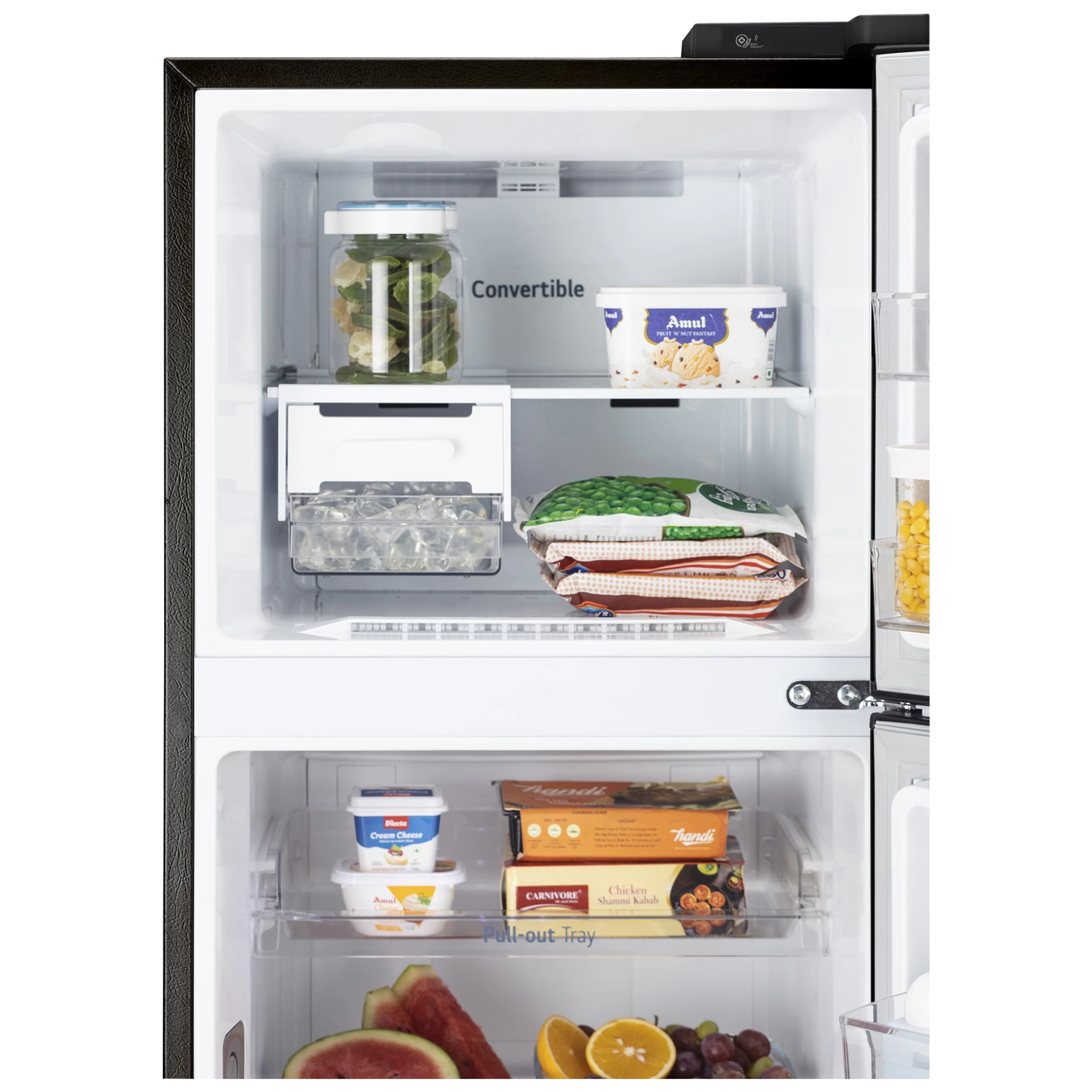 LG 246 Litres 3 Star Frost Free Double Door Convertible Refrigerator with Door Cooling Plus Technology (GL-T262TESX.AESZEB, Ebony Sheen)_10